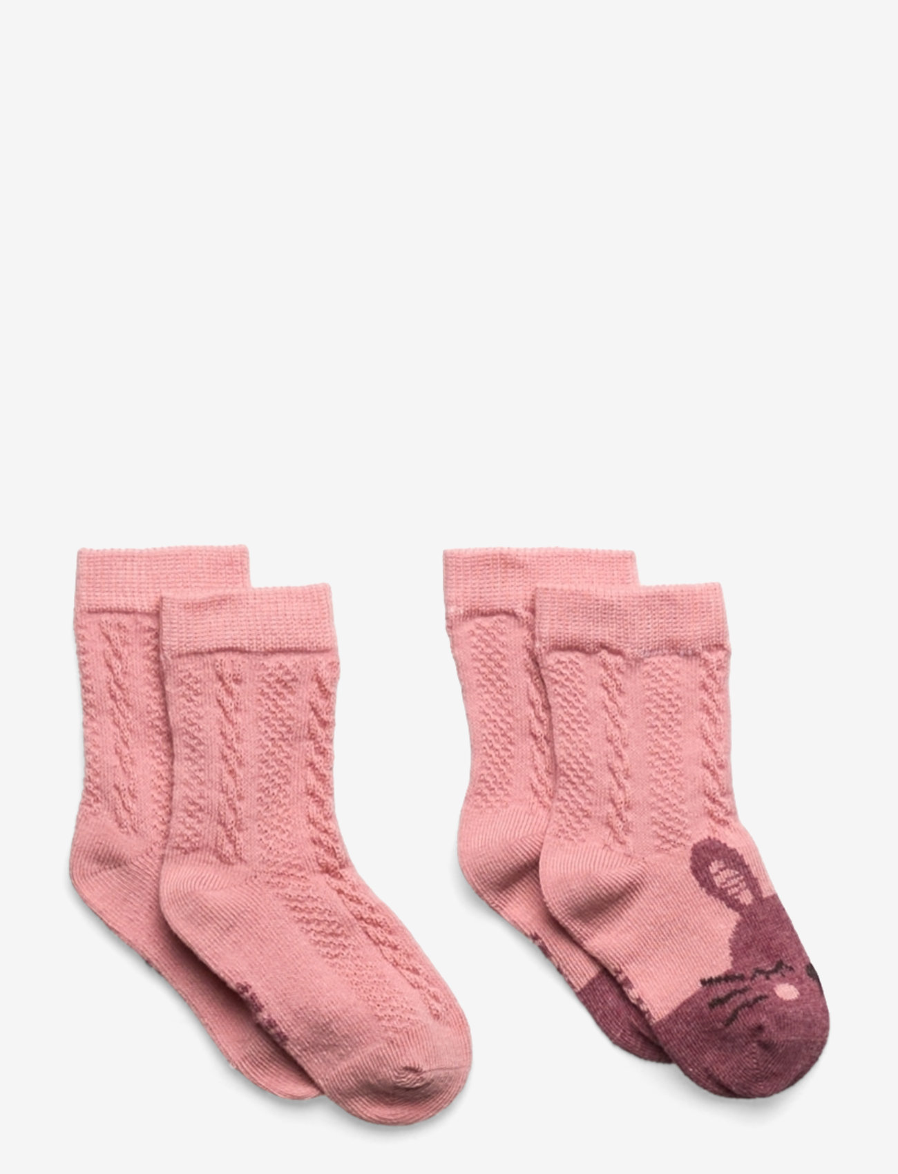 Minymo - Baby Socks (2-pack) - socks - ash rose - 0