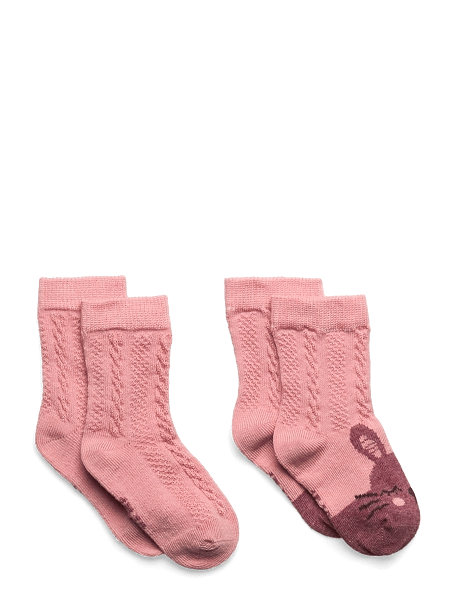 Minymo - Baby Socks (2-pack) - strümpfe - ash rose - 0