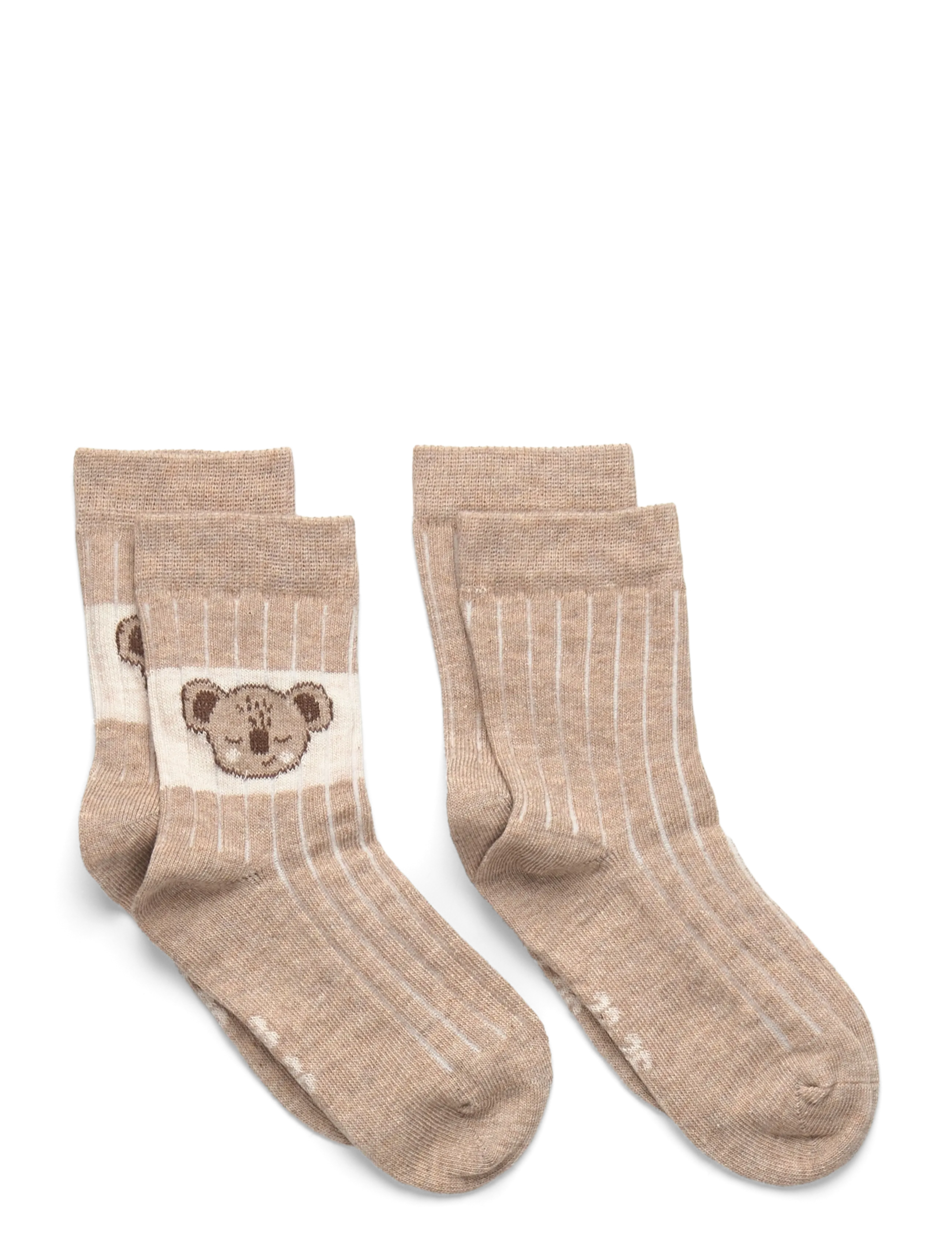 Minymo Baby Socks (2-Pack), Børn, Baby Sokker 2-Pak, Beige, Str: 19