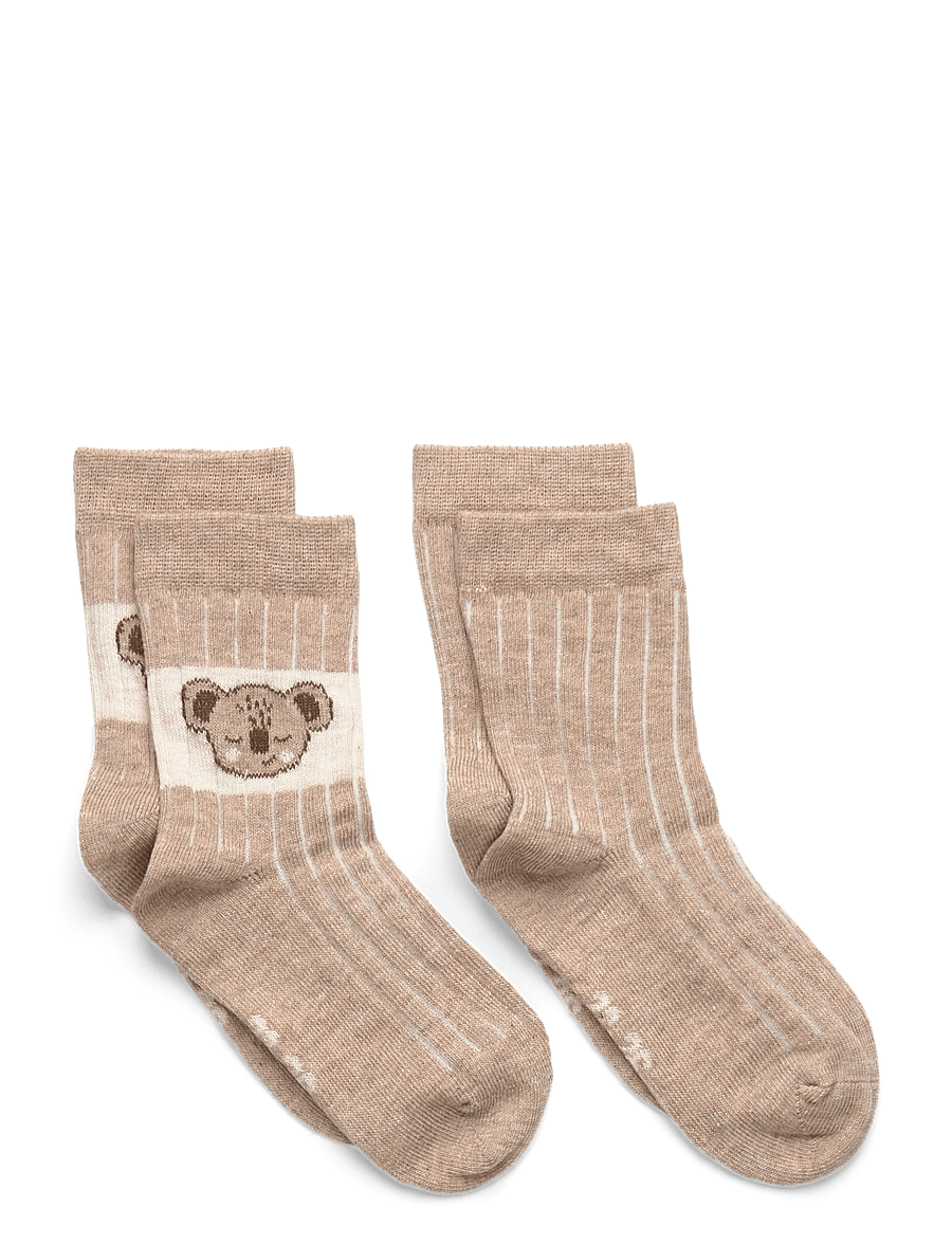 Minymo - Baby Socks (2-pack) - sokid - silver mink - 0