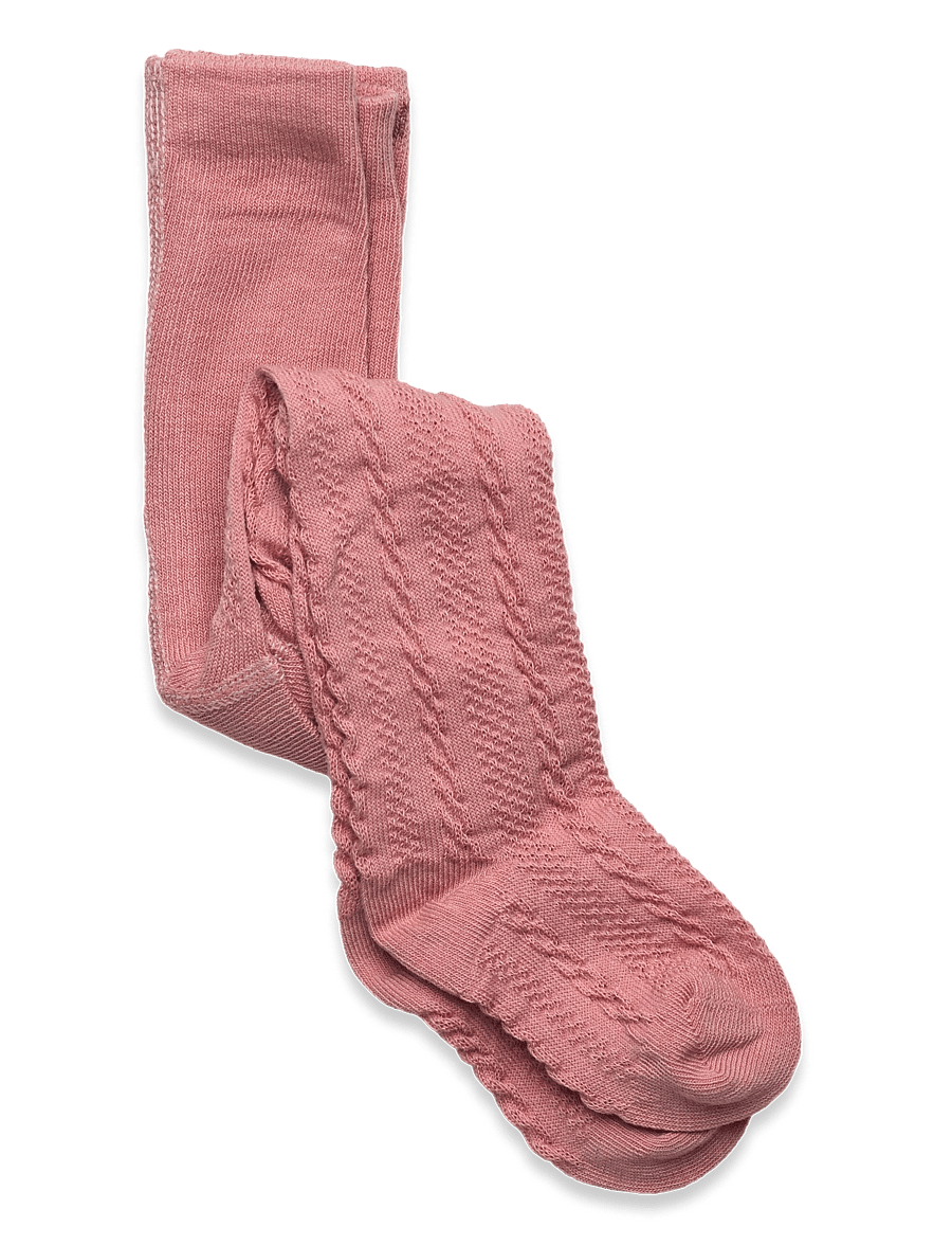 Minymo - Baby stocking w.effect on back - strumpfhosen - ash rose - 0