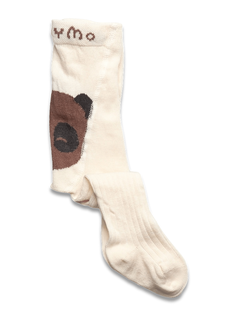 Minymo - Baby stocking w.effect on back - strumpbyxor - offwhite - 0