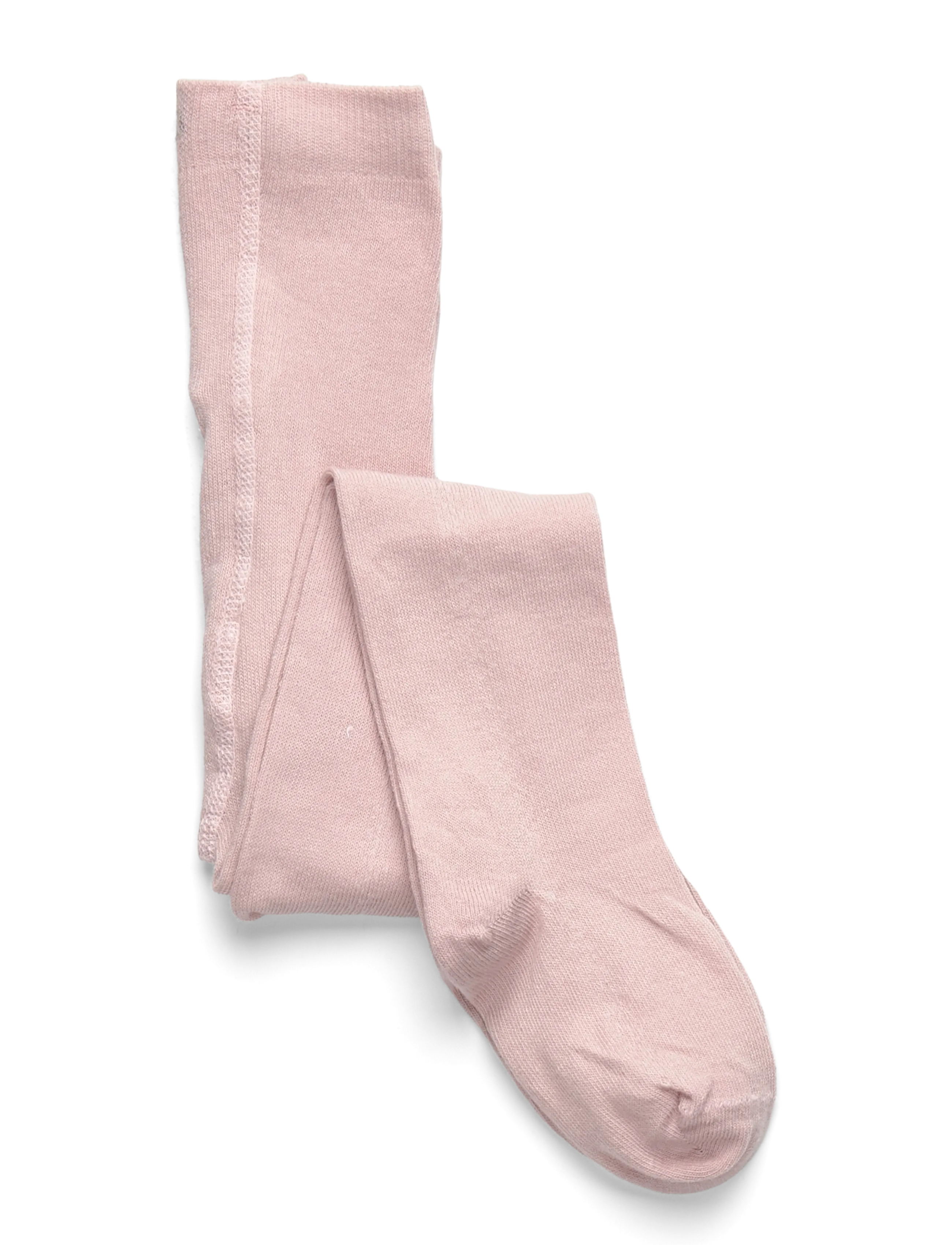 Minymo Baby stocking w.effect on back - Minymo - SHELL / pink/rose