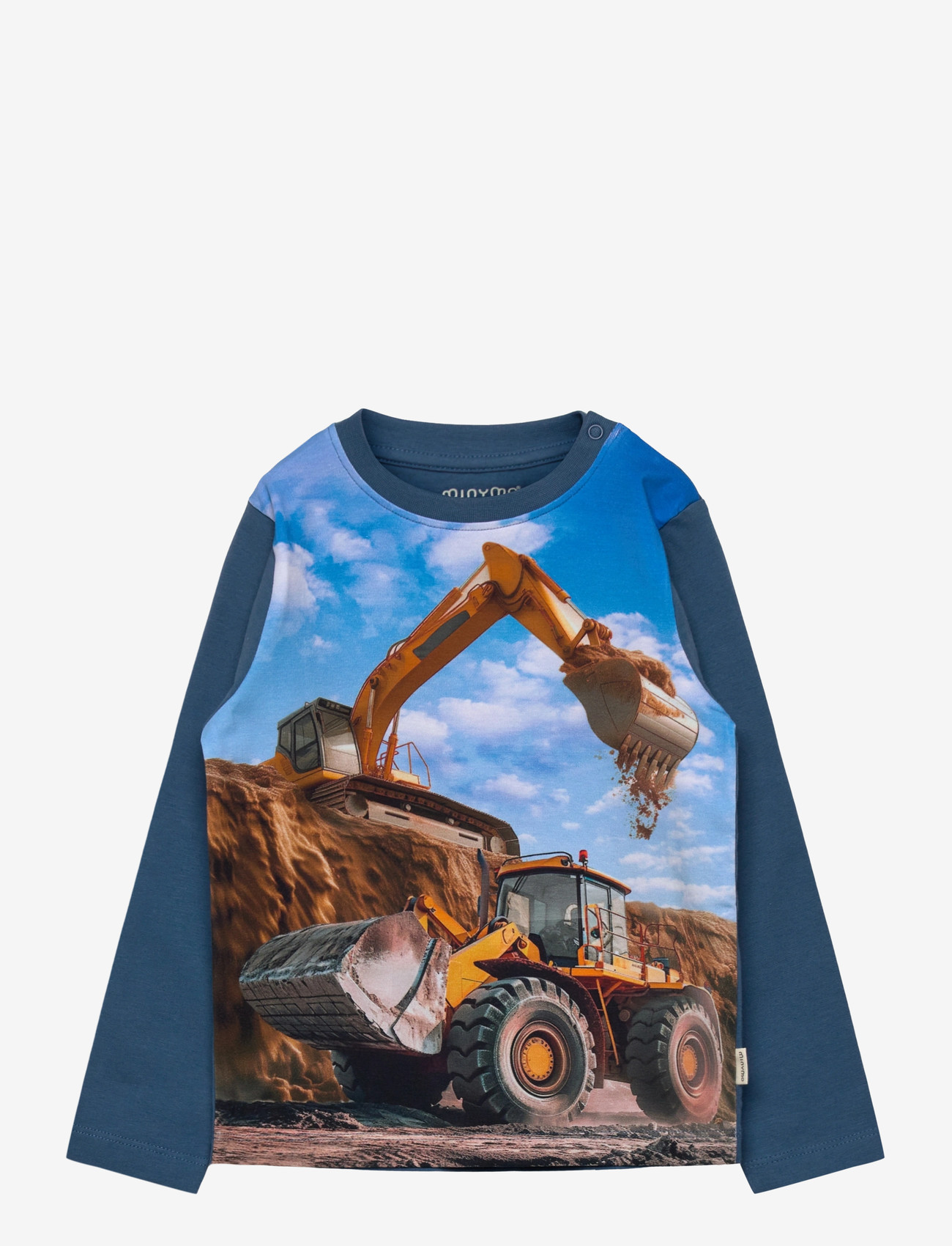 Minymo - T-shirt LS - long-sleeved t-shirts - stellar - 0