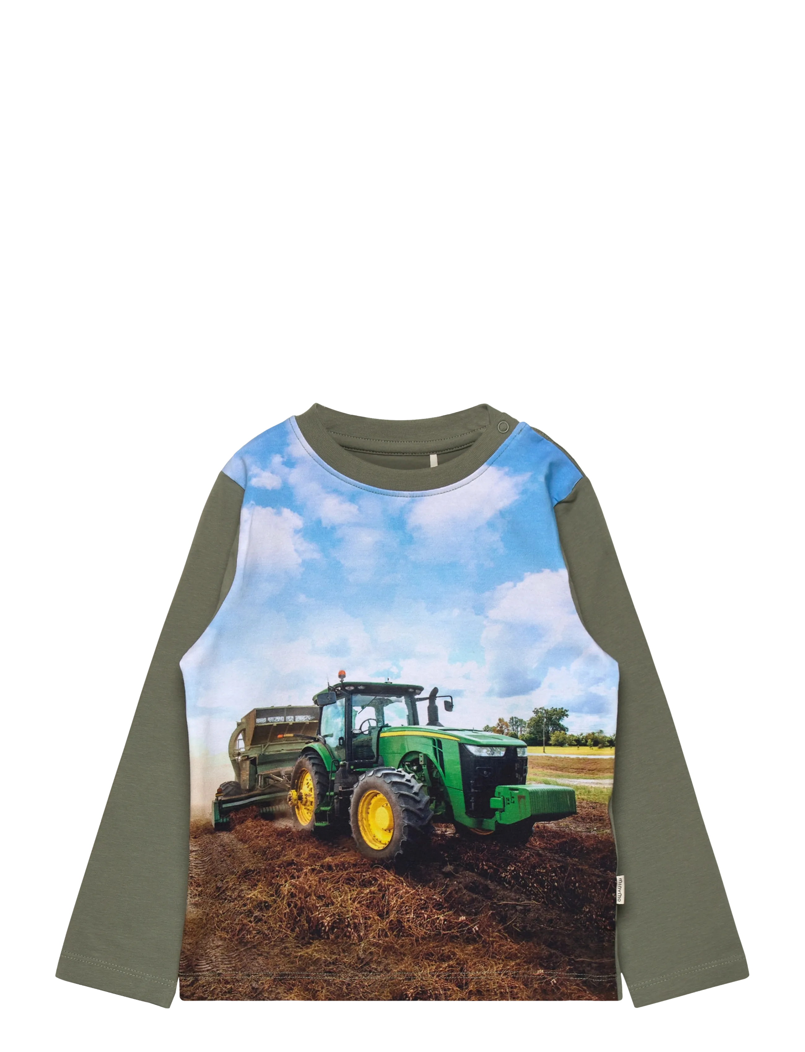 Minymo T-shirt LS - Vis alt - SEA SPRAY / khaki/green