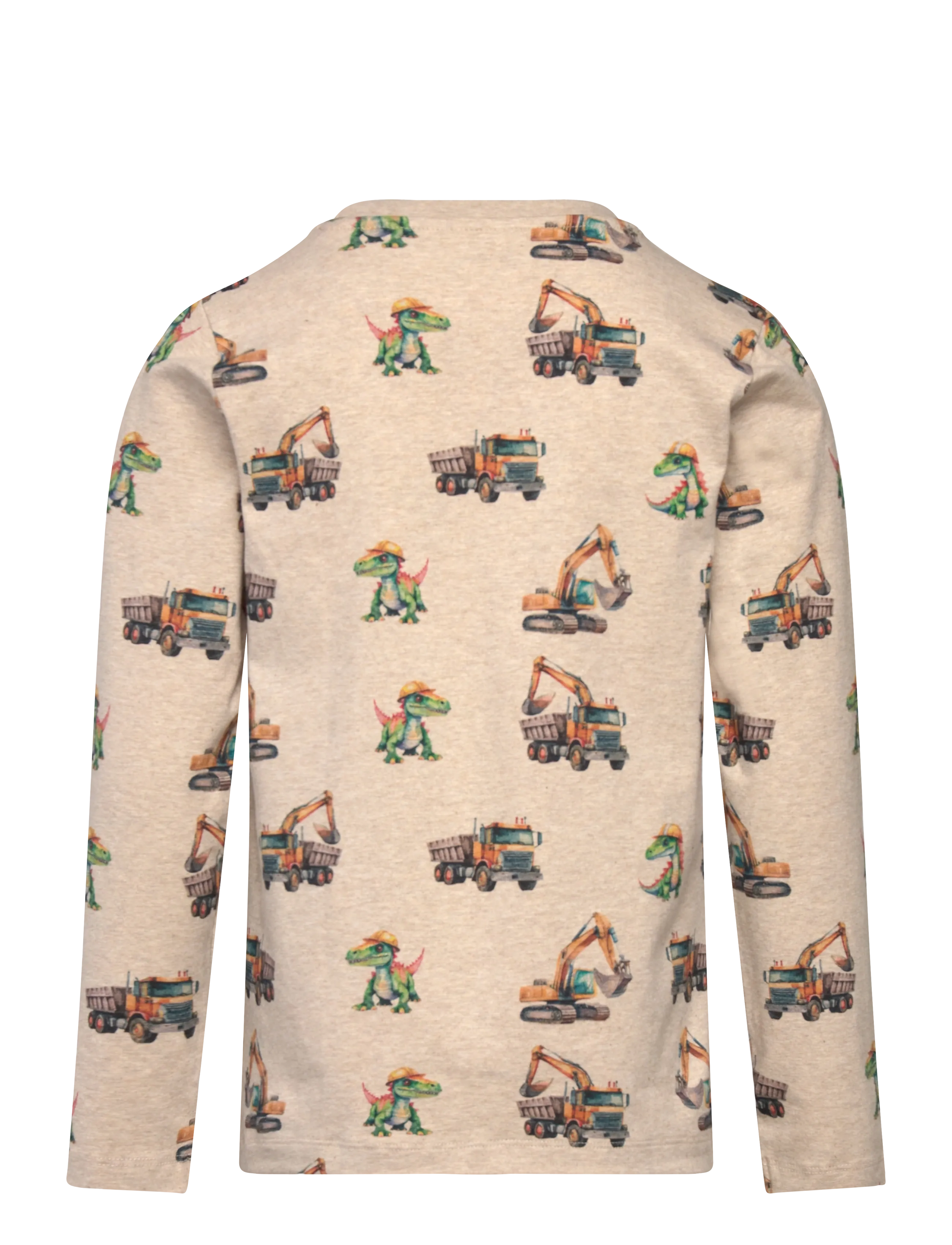 Minymo - T-shirt LS AOP - najniższe ceny - beige melange - 1