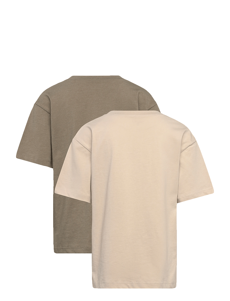 Minymo - T-shirt SS Loose Fit (2-pack) - kurzärmelige - vetiver - 1