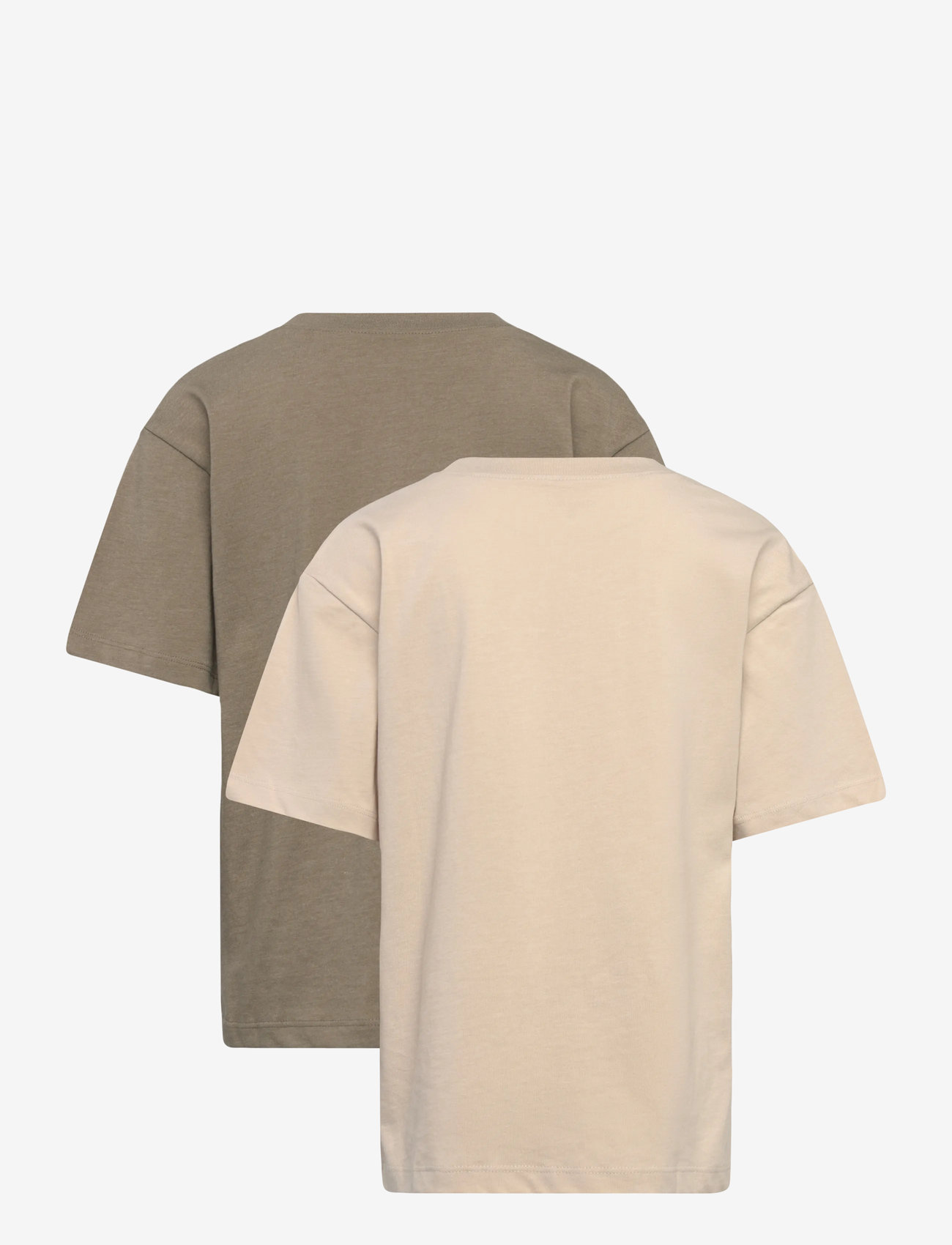 Minymo - T-shirt SS Loose Fit (2-pack) - short-sleeved t-shirts - vetiver - 1