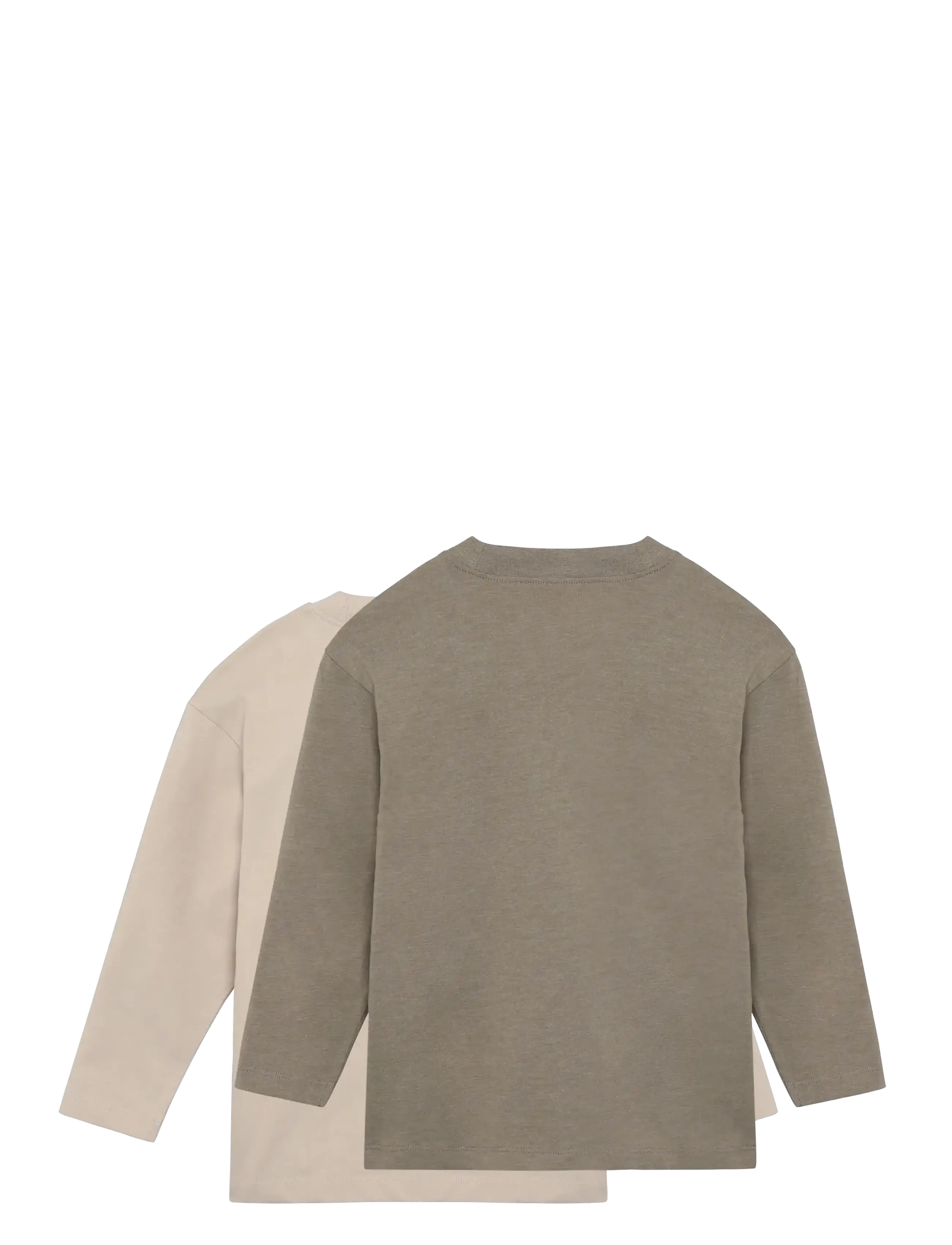 Minymo - T-shirt LS Loose Fit (2-pack) - pikkade varrukatega t-särgid - vetiver - 1
