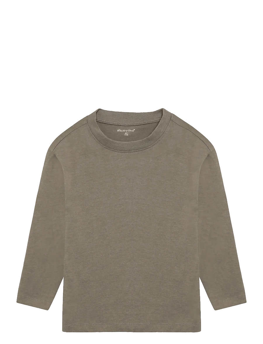 Minymo - T-shirt LS Loose Fit (2-pack) - långärmade t-shirts - vetiver - 2