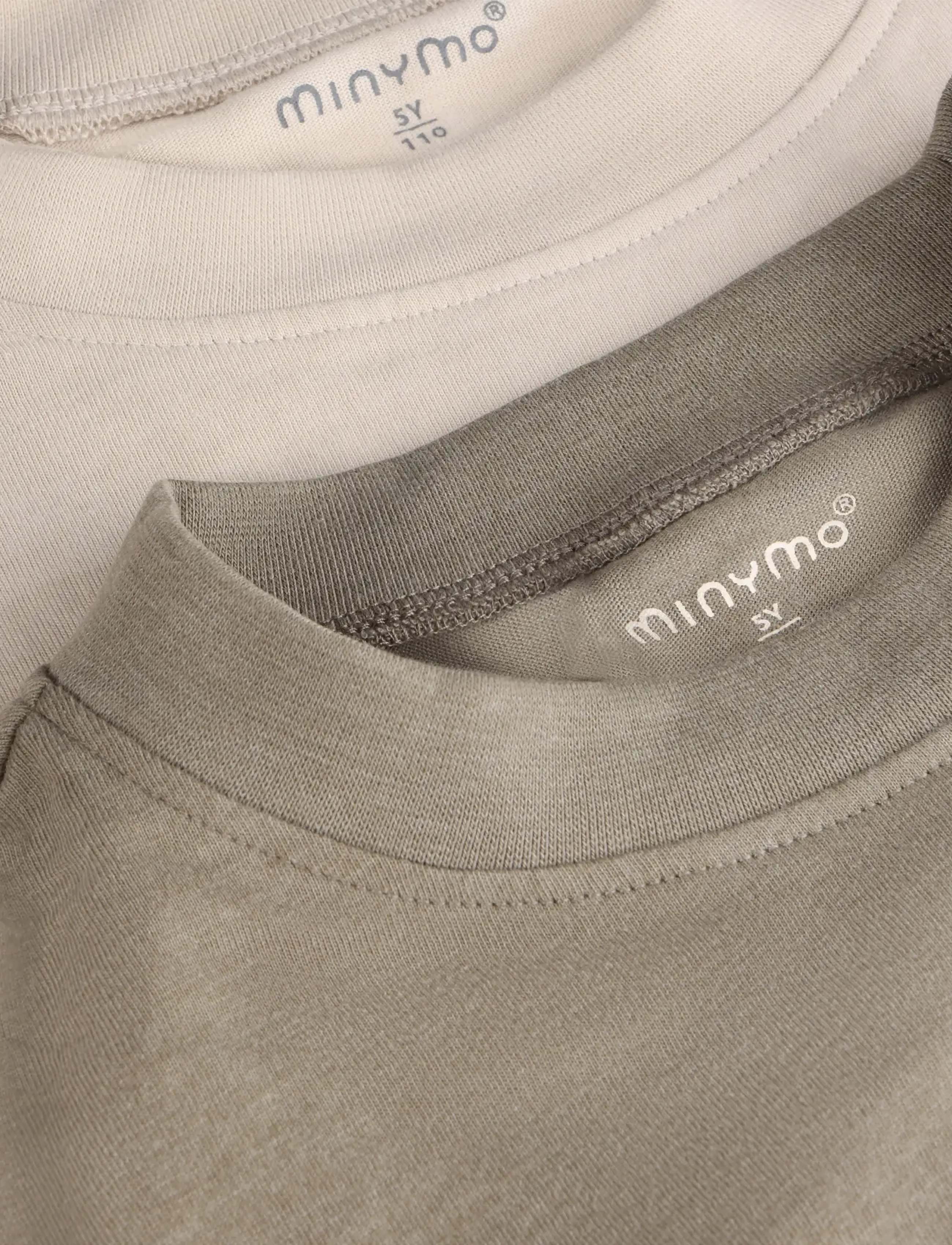 Minymo - T-shirt LS Loose Fit (2-pack) - pikkade varrukatega t-särgid - vetiver - 4