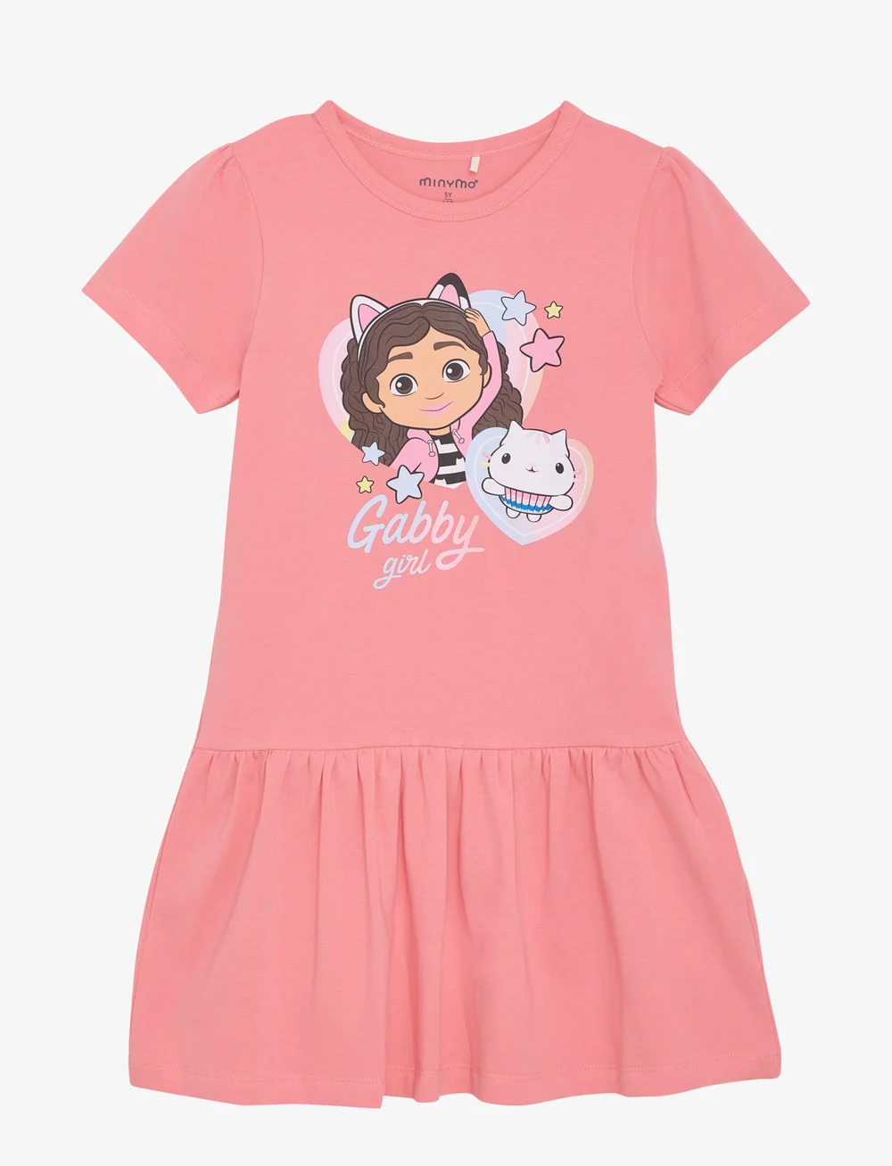 Minymo - Dress SS - kortärmade vardagsklänningar - strawberry pink - 0