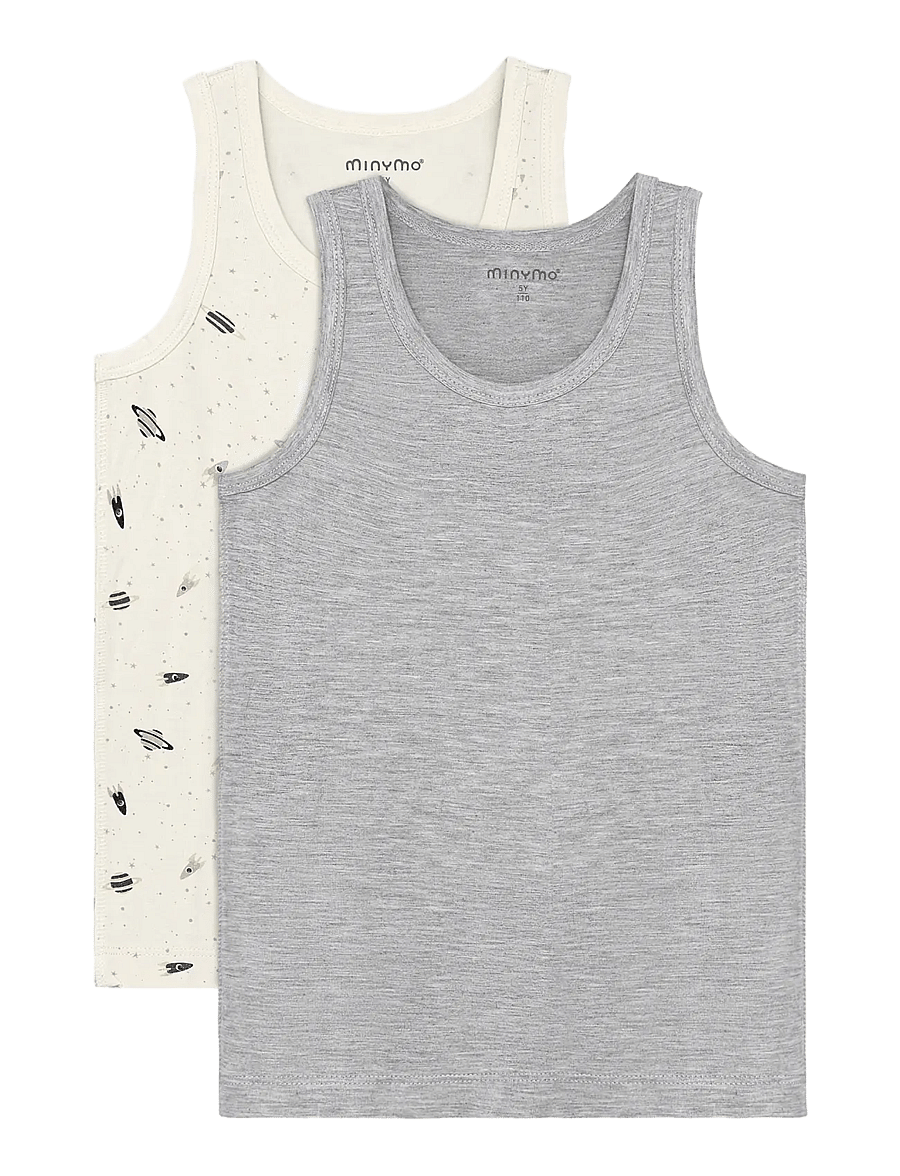 Minymo - Undershirt 2-pack - toppar - niagara mist - 0
