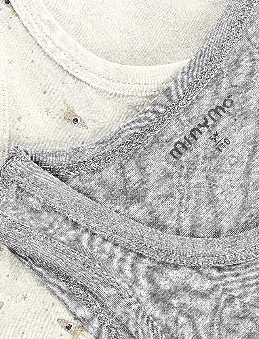 Minymo - Undershirt 2-pack - toppar - niagara mist - 4
