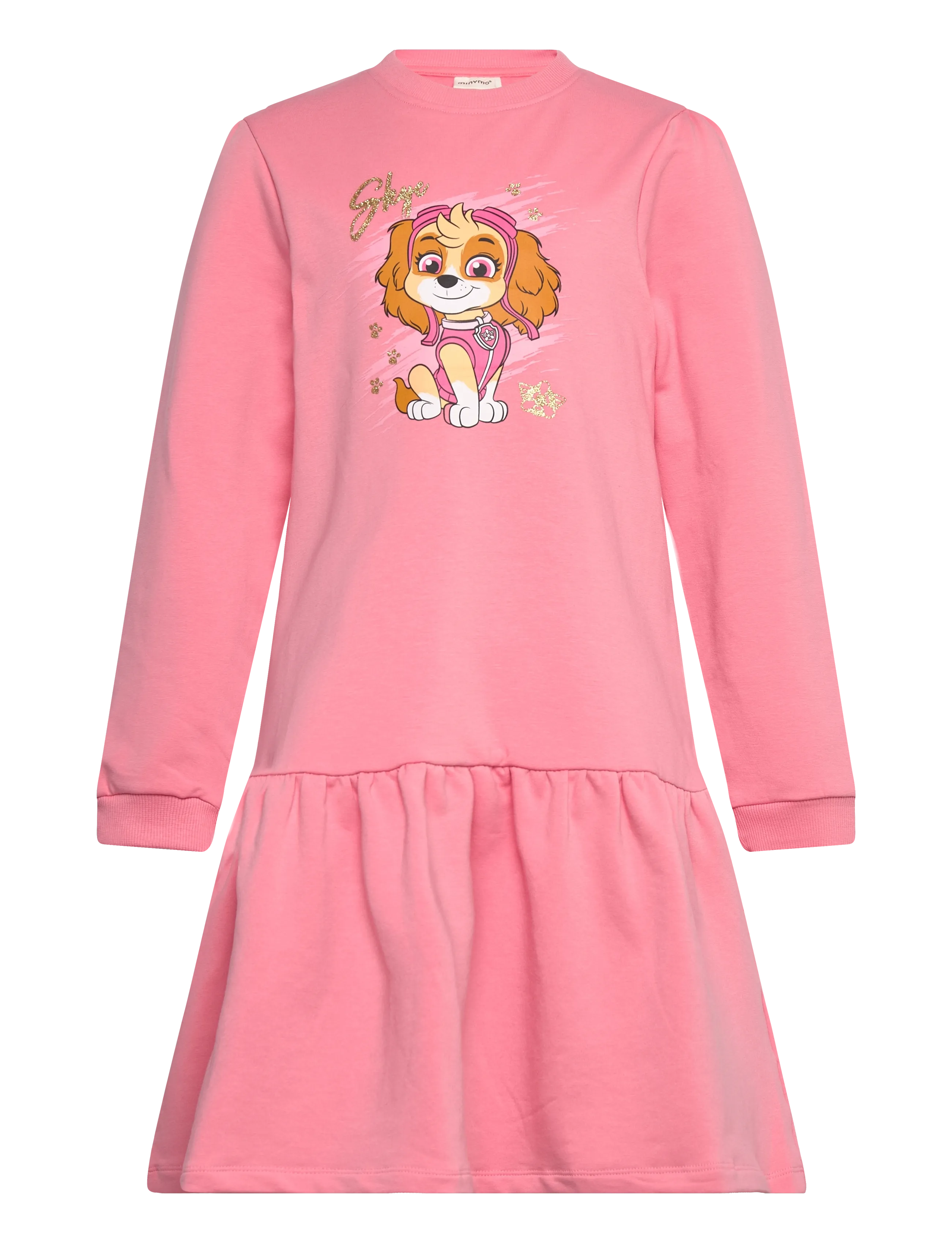 Minymo Dress Ls Sweat, 104, Casual Dresses, Rosa - Long-sleeved Kinder