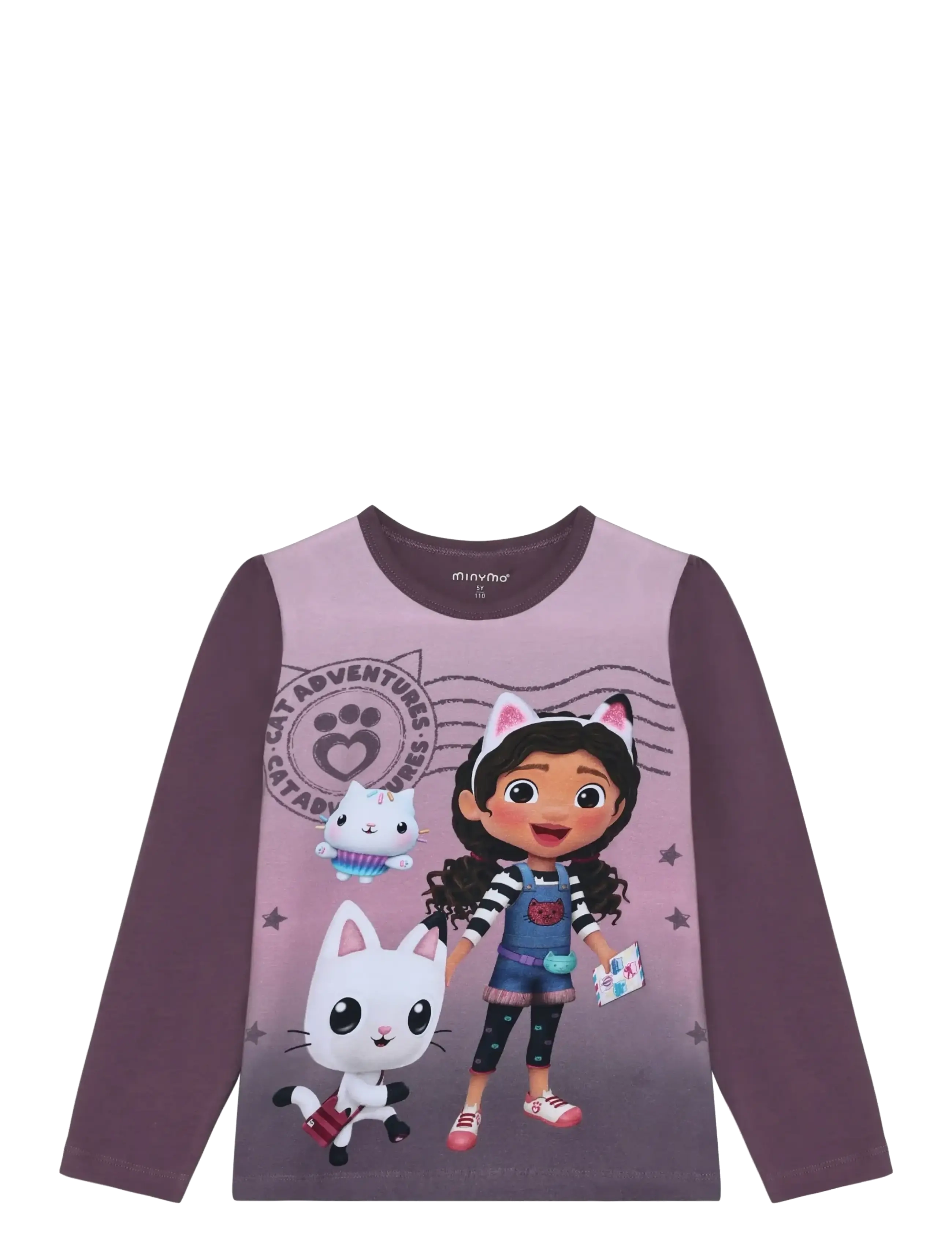 Minymo T-shirt LS - Neuheiten - BLACK PLUM / purple