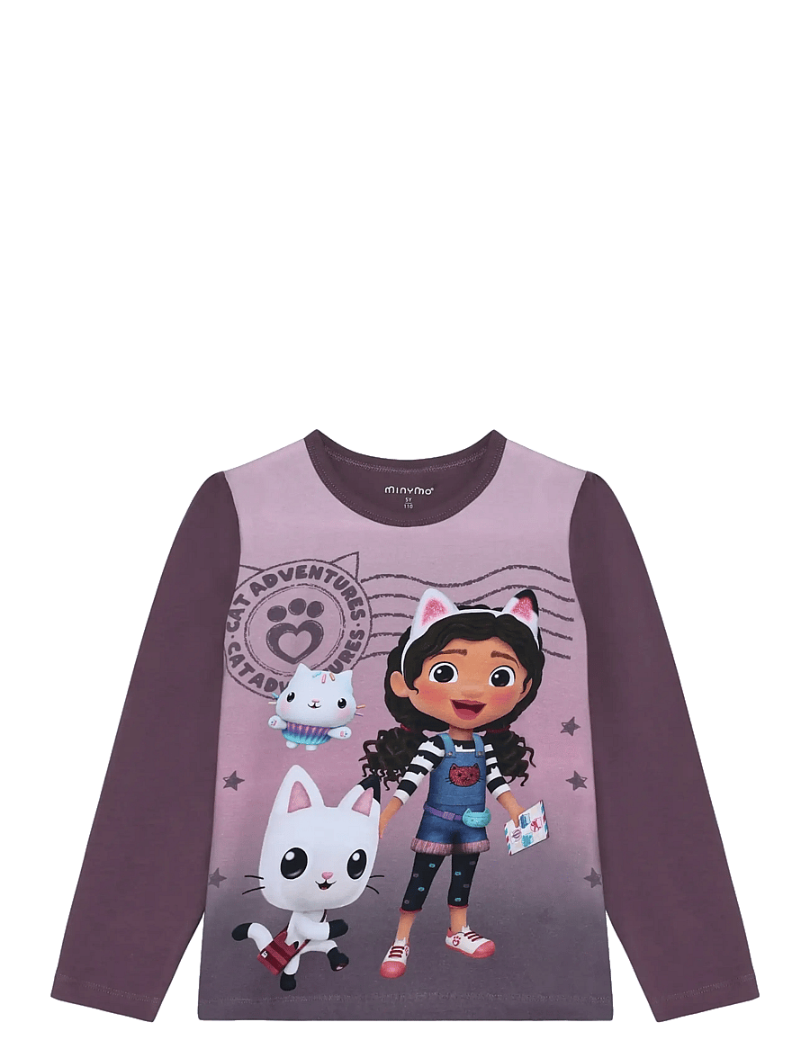Minymo - T-shirt LS - langärmelig - black plum - 0