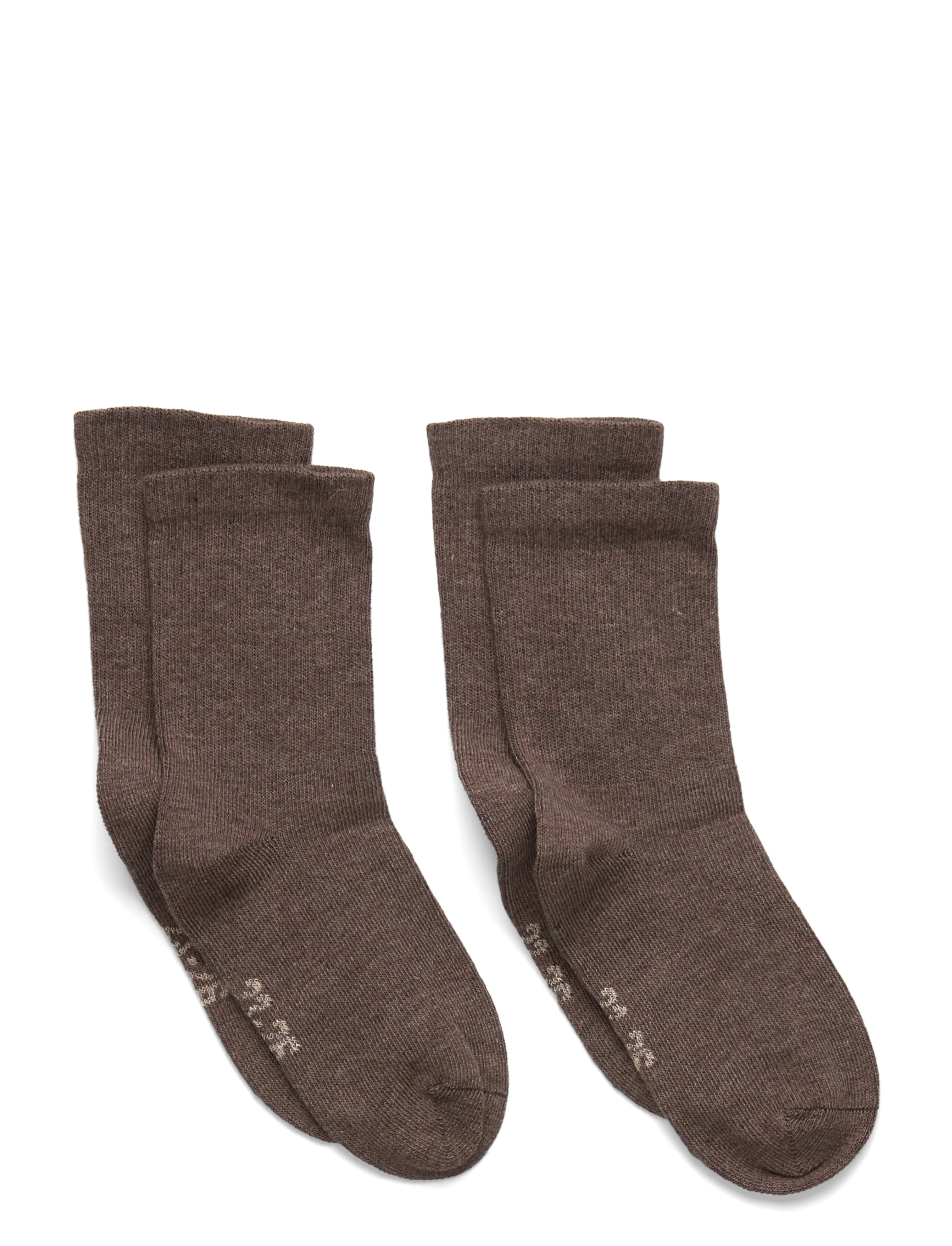 Minymo Perfect Basic Socks (2-Pack), Børn, Basic Strømper 2 Pak, Brun, Str: 23