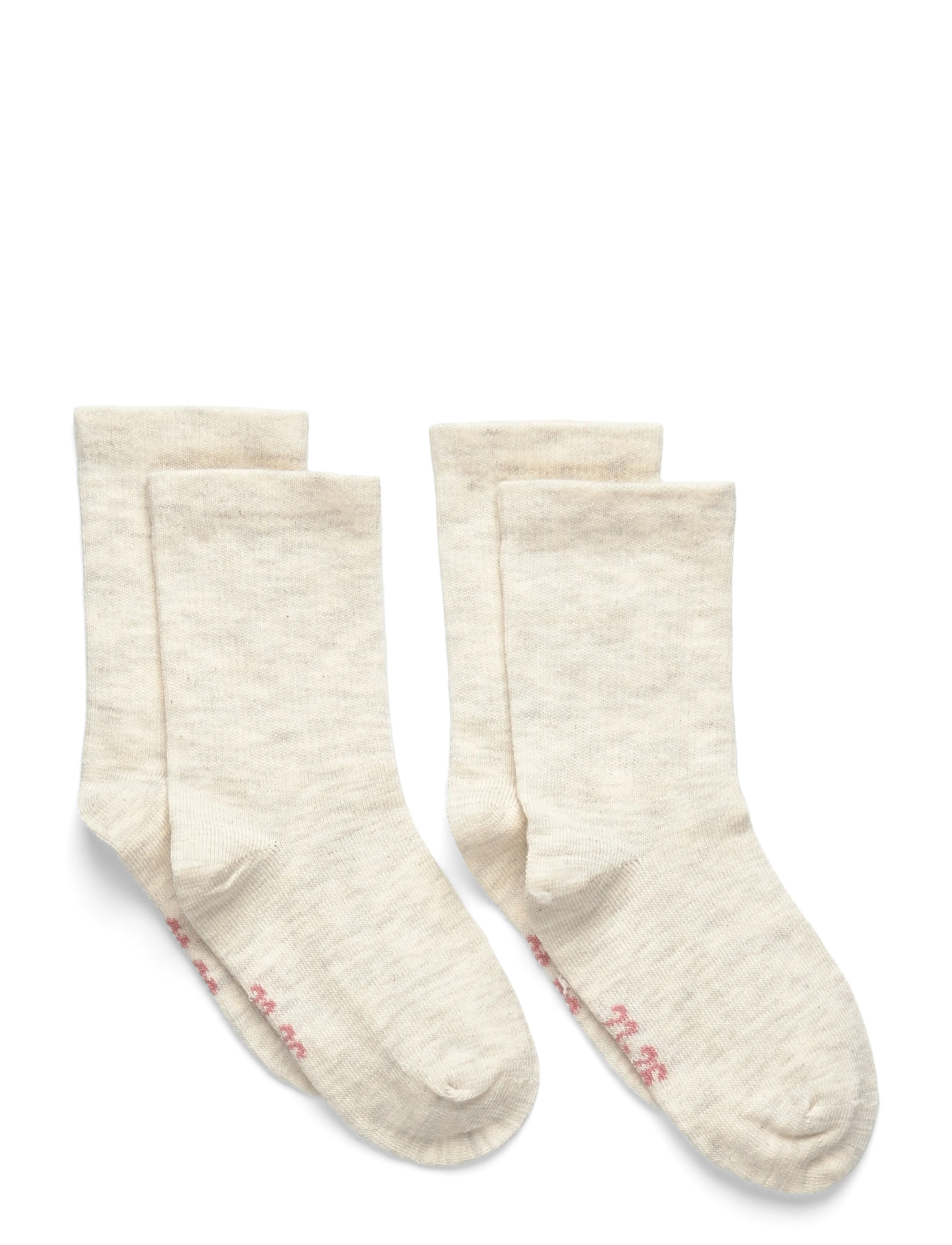 Minymo Perfect Basic Socks (2-Pack), Børn, Basic Strømper 2 Pak, Beige, Str: 31