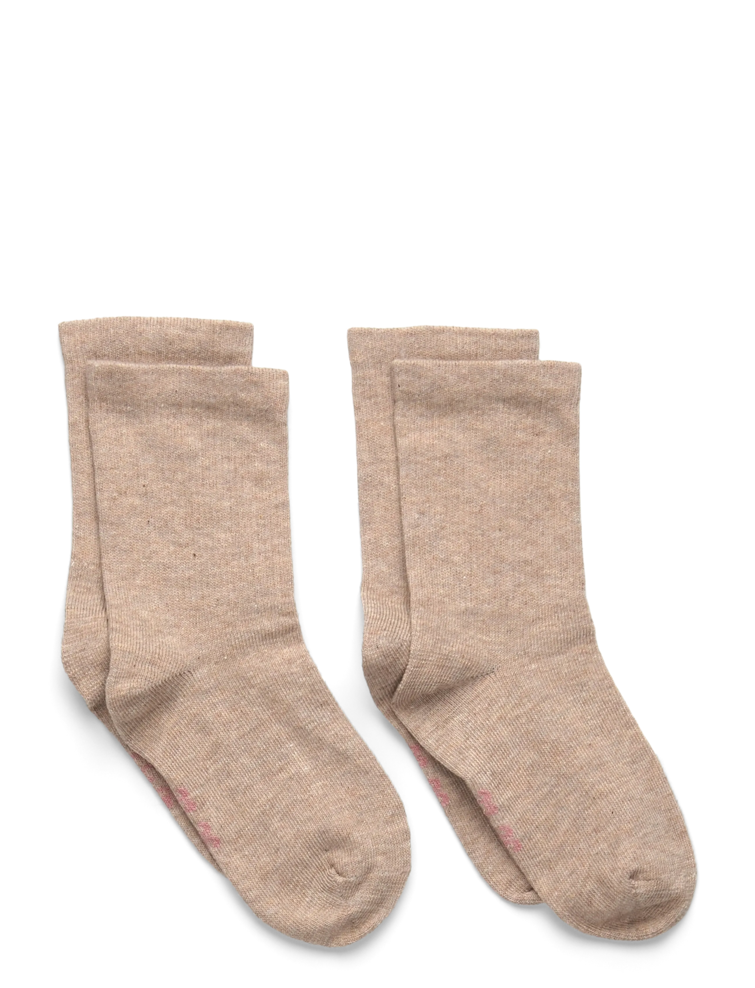 Minymo Perfect Basic Socks (2-Pack), Børn, Basic Strømper 2 Pak, Beige, Str: 31