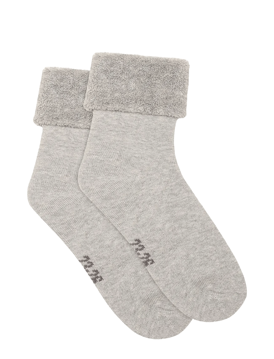 Minymo - Cozy Velour Socks - strümpfe - light grey melange - 0