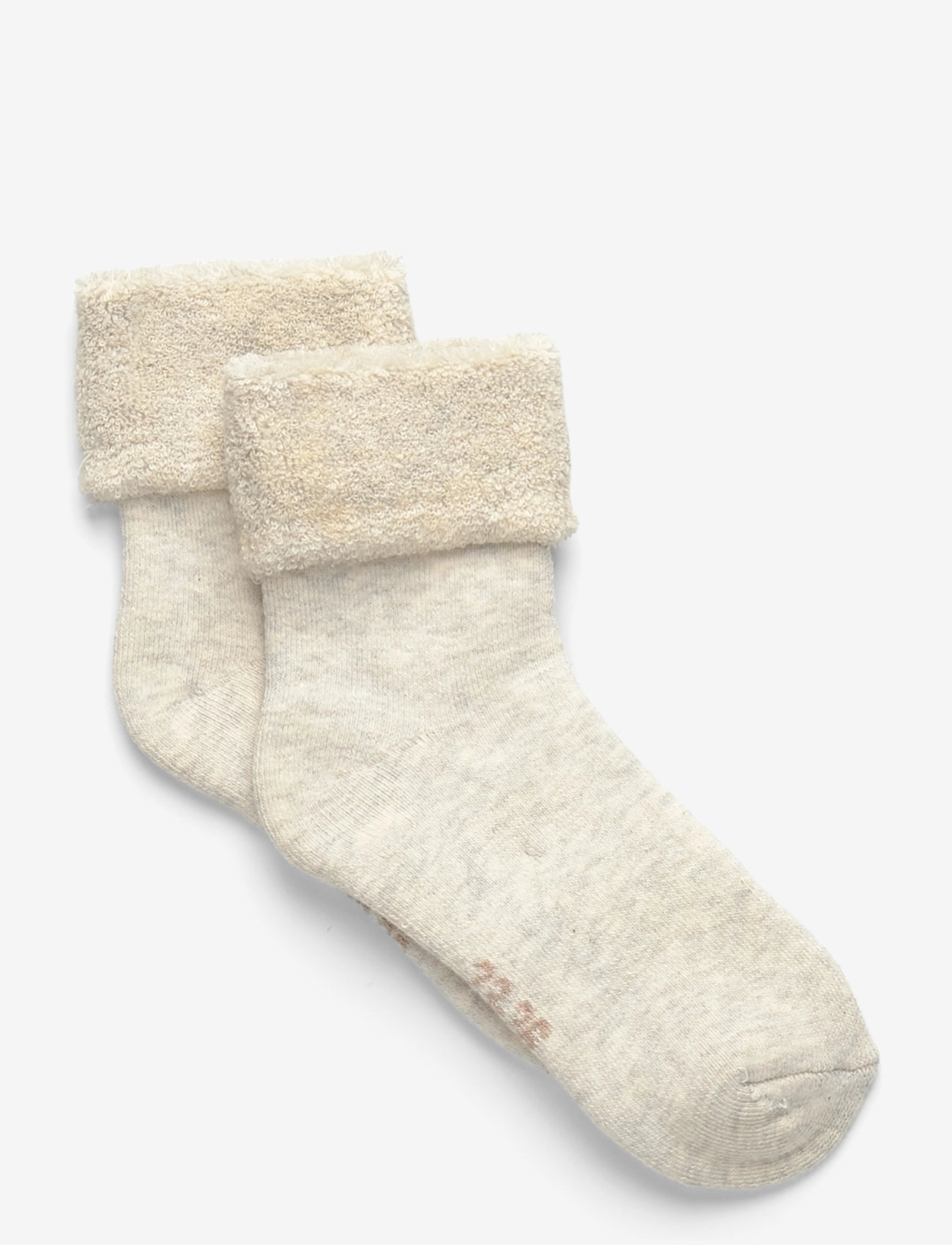 Minymo - Cozy Velour Socks - strumpor - silver birch melange - 0