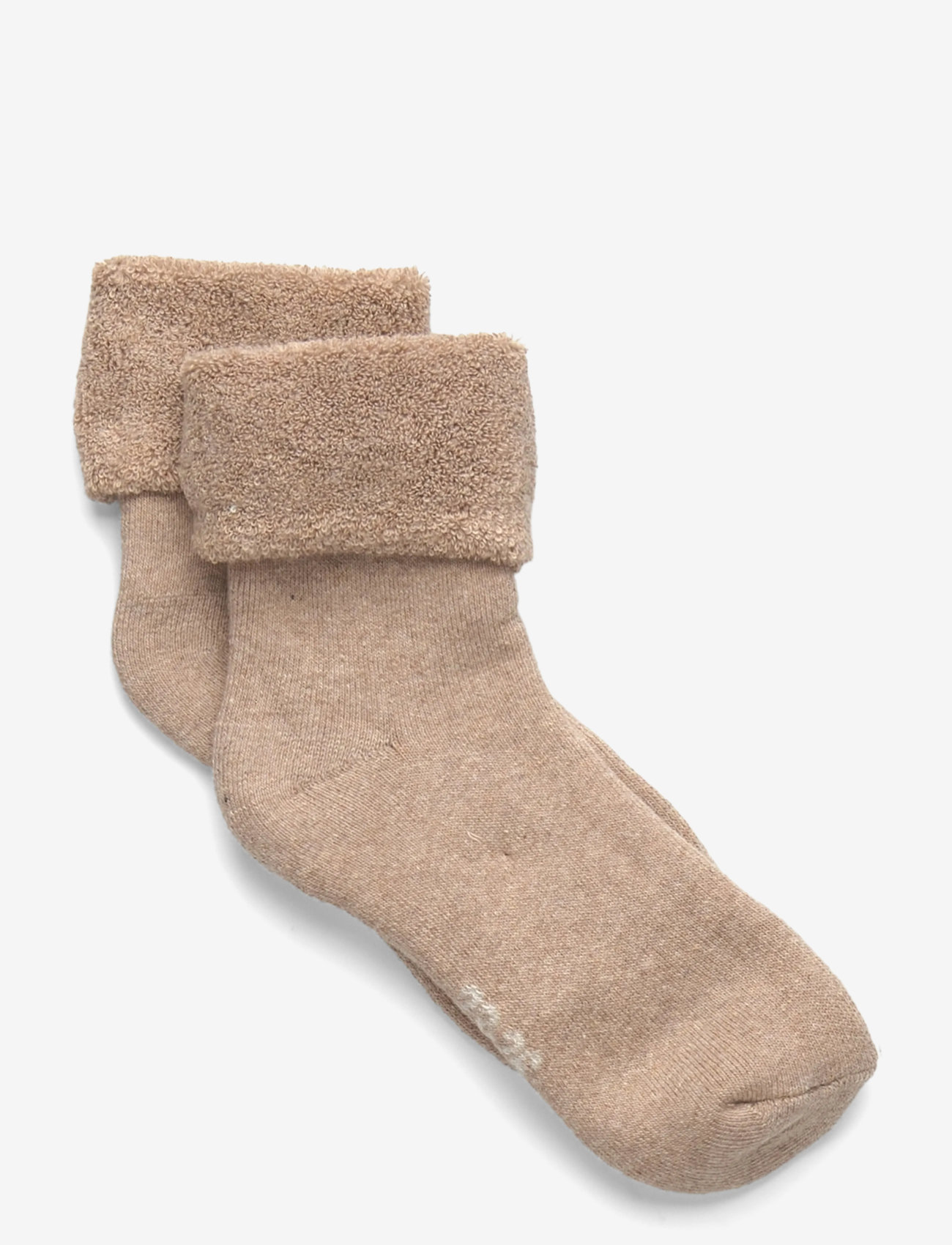 Minymo - Cozy Velour Socks - socks - silver mink melange - 0