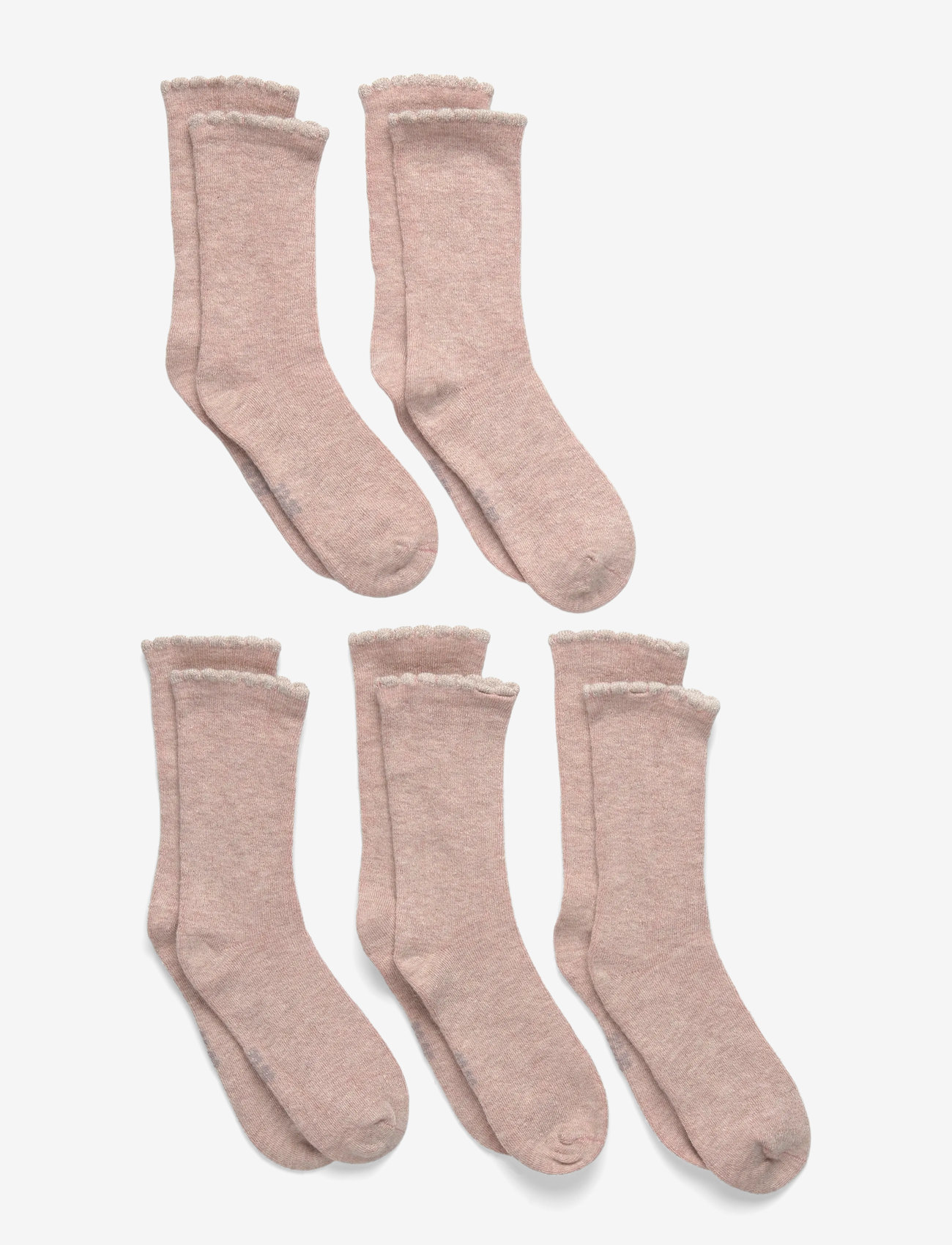 Minymo - Wool Socks 5-Pack Solid - strumpor - burnished lilac - 0
