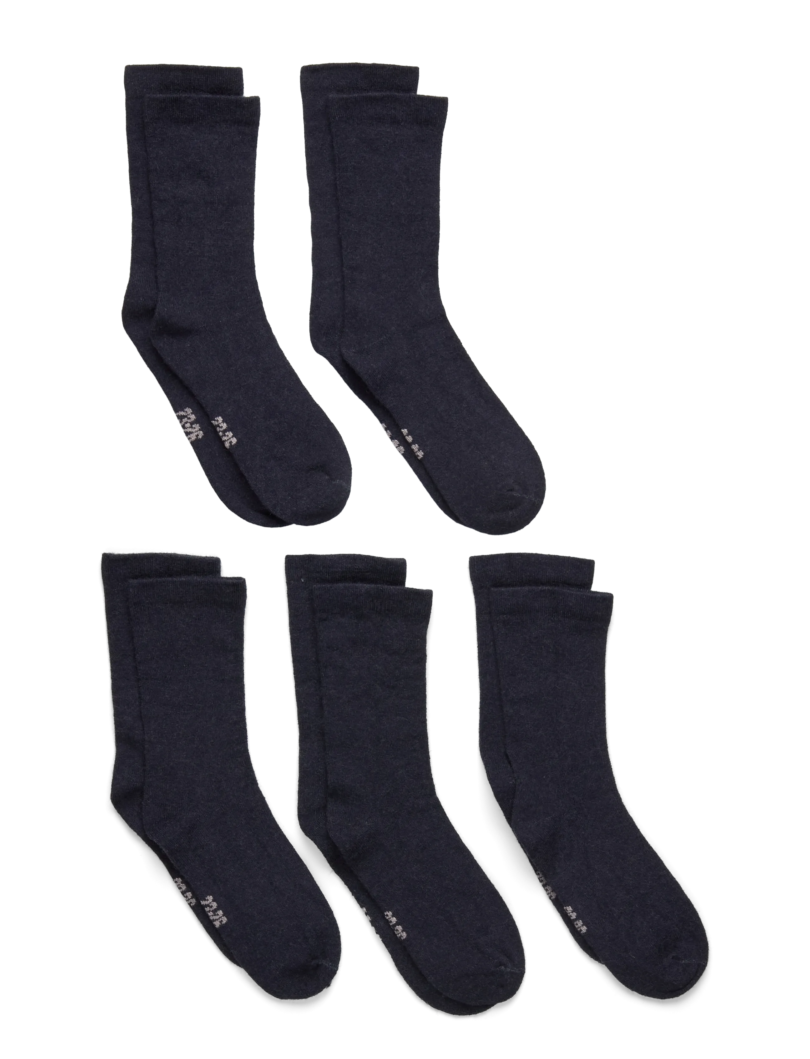 Minymo Wool Socks 5-Pack Solid, 27 , Socken & Strumpfhosen, Marineblau - Socks, Kinder