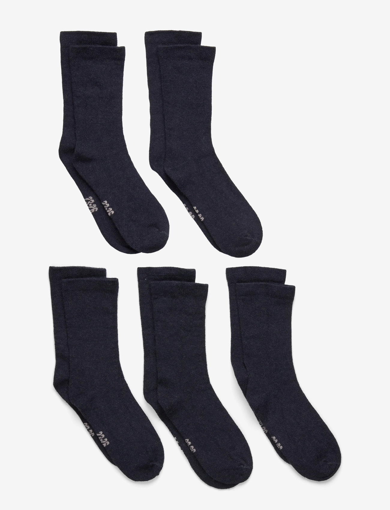 Minymo - Wool Socks 5-Pack Solid - strumpor - dark navy - 0