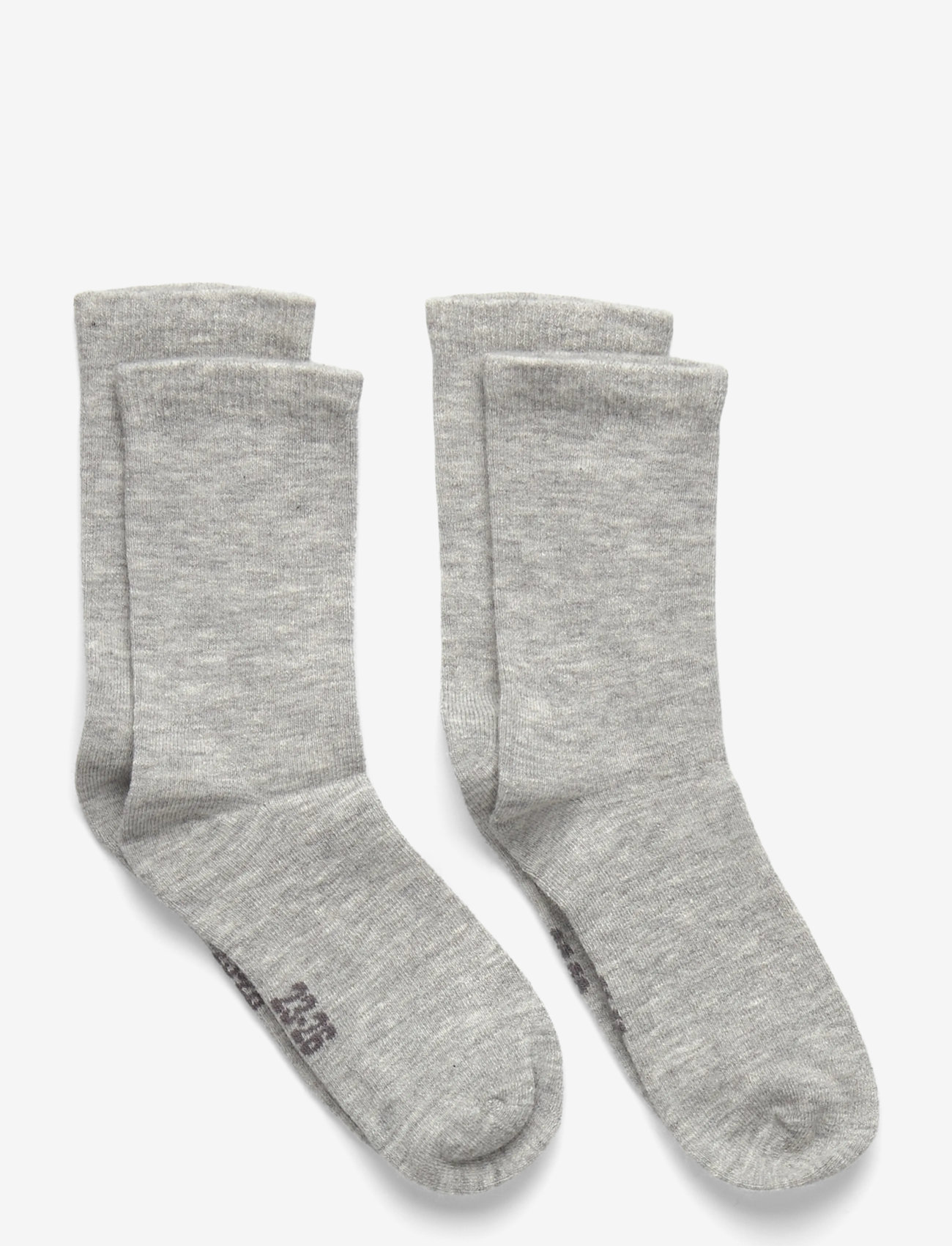 Minymo - Baby Wool Socks (2-pack) - socks - light grey melange - 0