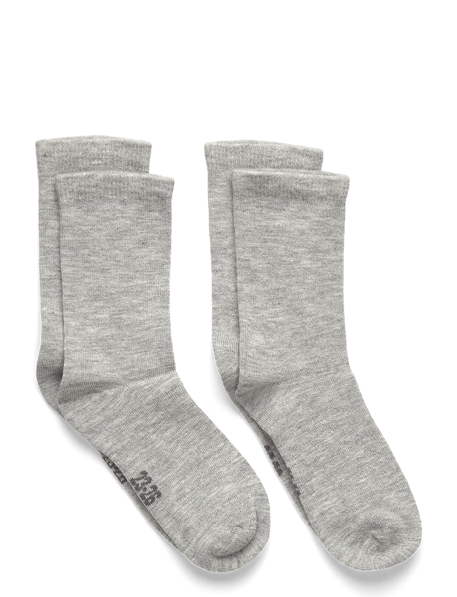 Minymo - Baby Wool Socks (2-pack) - strümpfe - light grey melange - 0