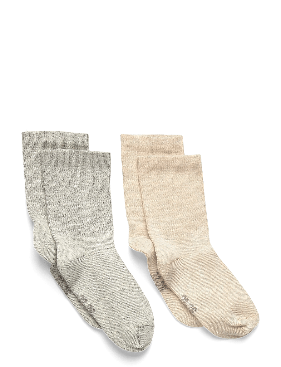 Minymo - Ankle sock solid 2-pack - strümpfe - light grey melange - 0