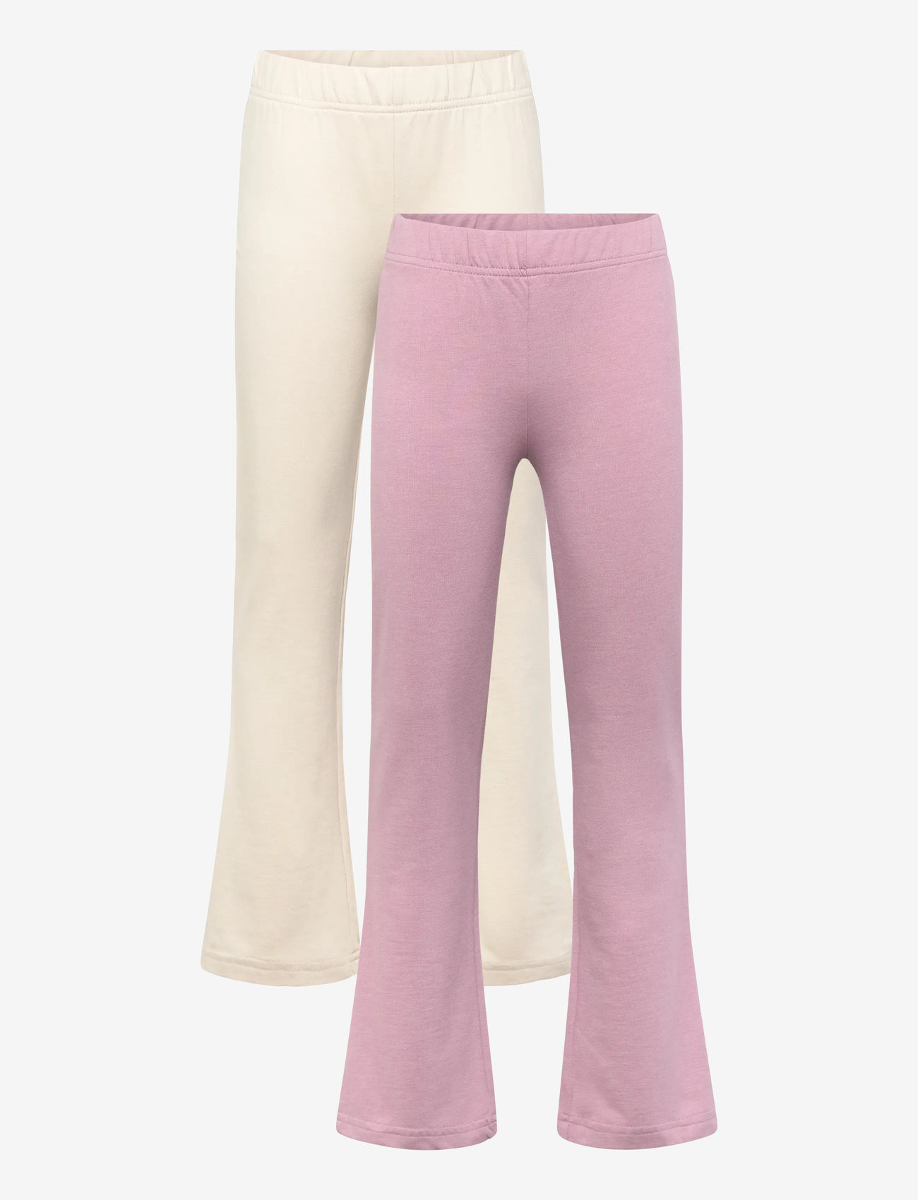 Minymo - Sweat Leggings (2-pack) - multipack leggings - elderberry - 0