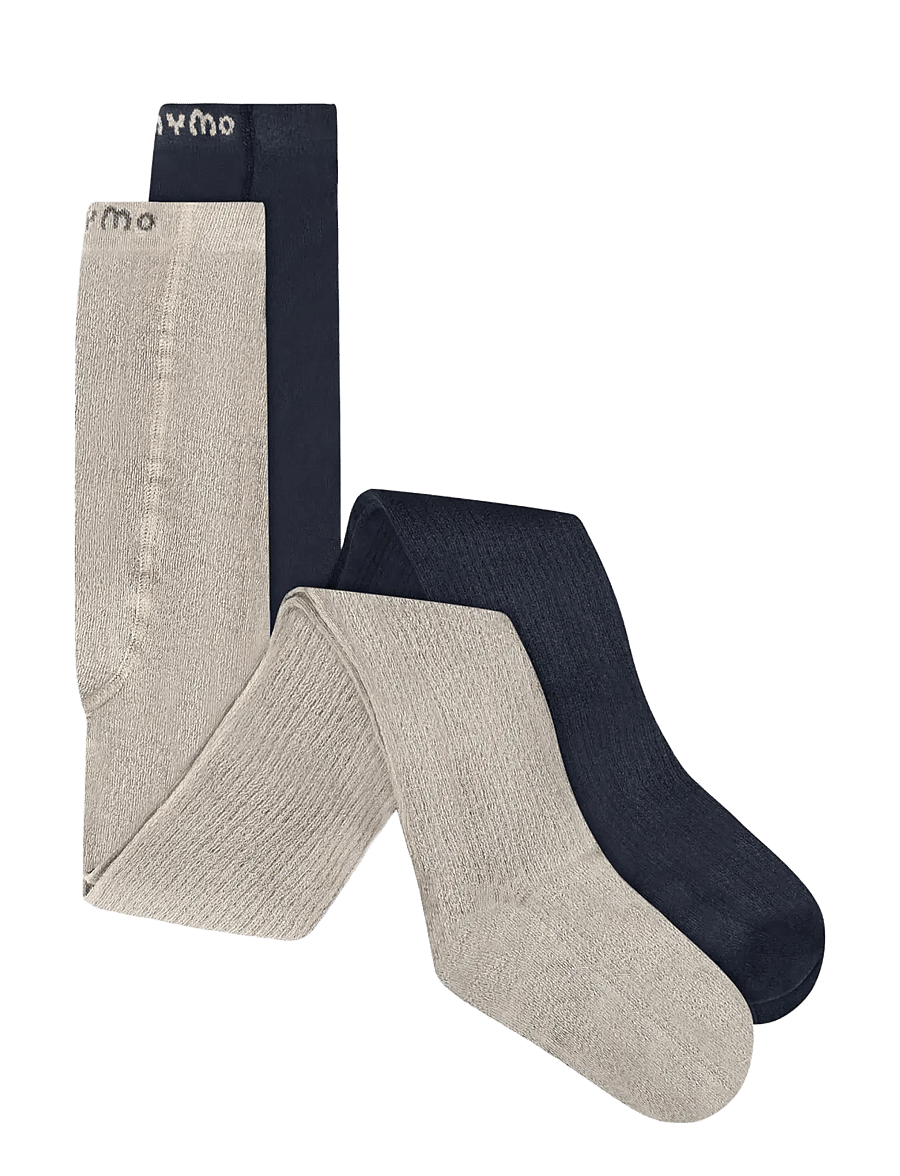Minymo - Stocking Thin Viscose (2-pack) - strumpbyxor - night gray - 0