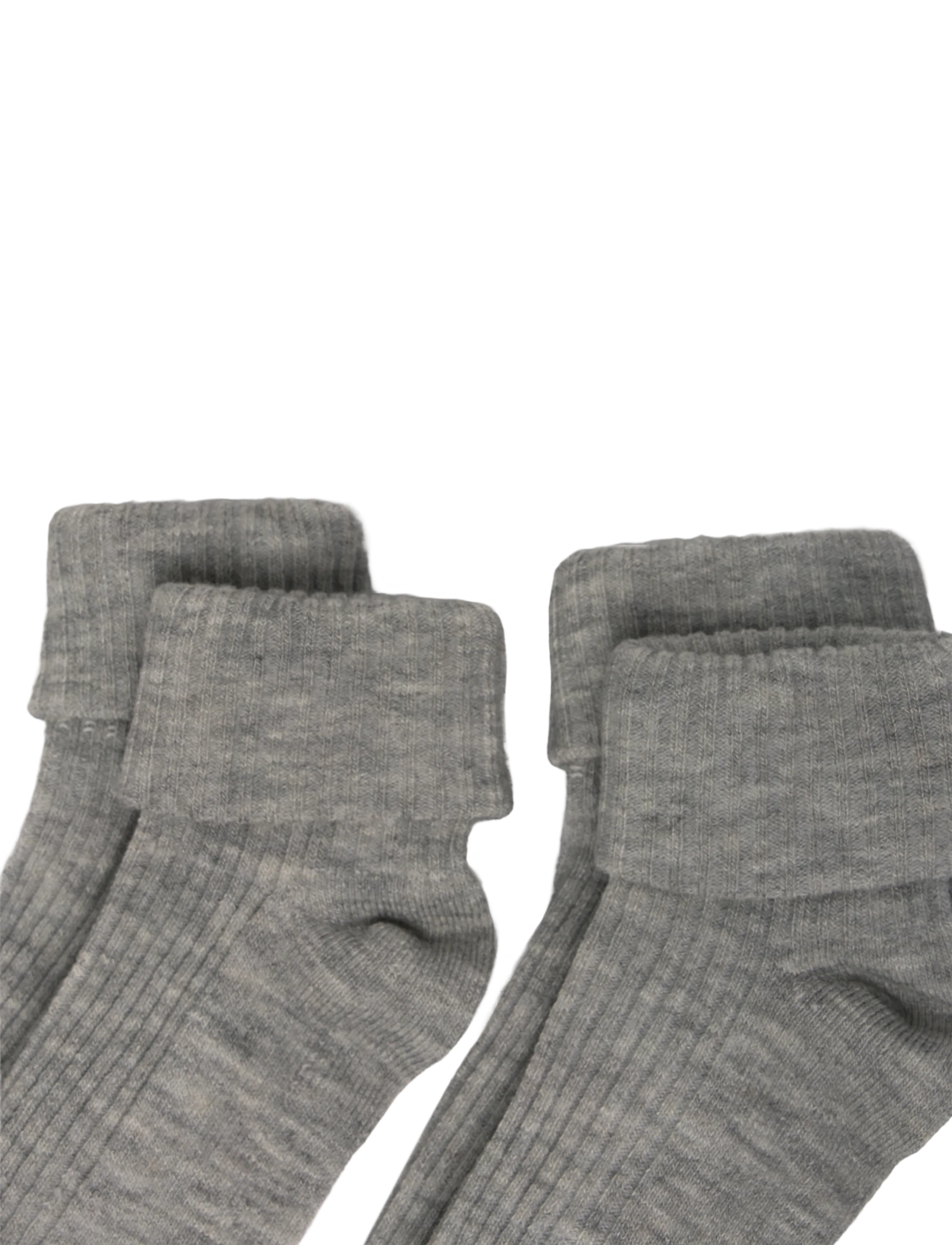 Minymo - Baby 2x2 Rib Wool socks 2-Pack - babysokker - light grey melange - 2