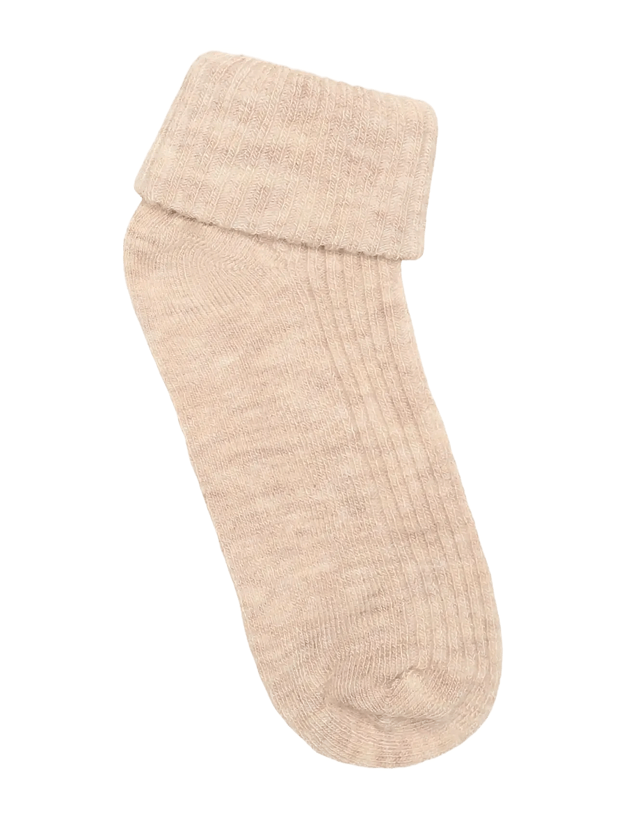 Minymo - Baby 2x2 Rib Wool socks 2-Pack - baby-socken - sheer bliss melange - 1