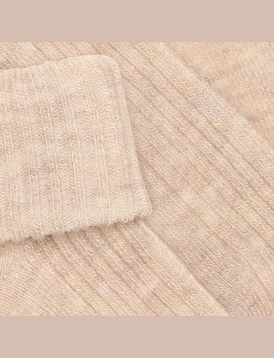 Minymo - Baby 2x2 Rib Wool socks 2-Pack - baby-socken - sheer bliss melange - 2
