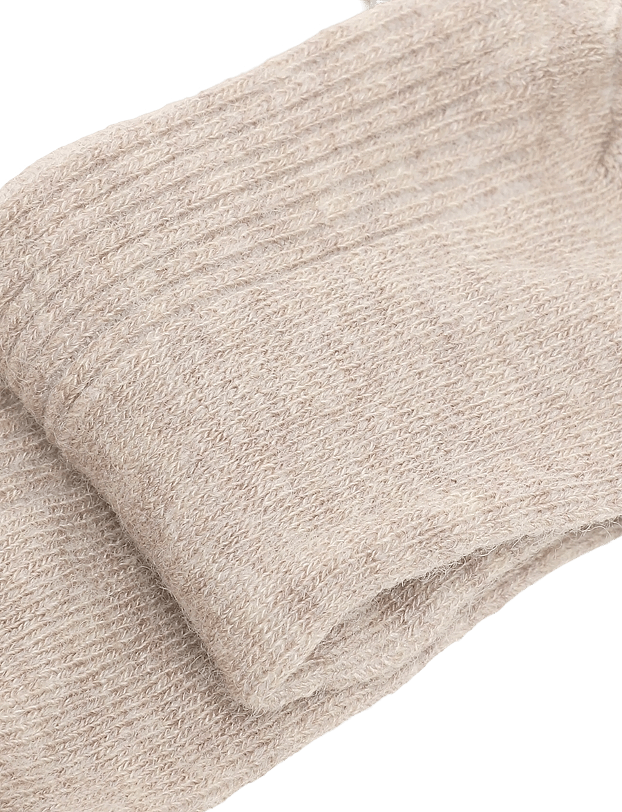 Minymo - Baby 2x2 Rib Wool socks 2-Pack - babysokker - silver mink melange - 2