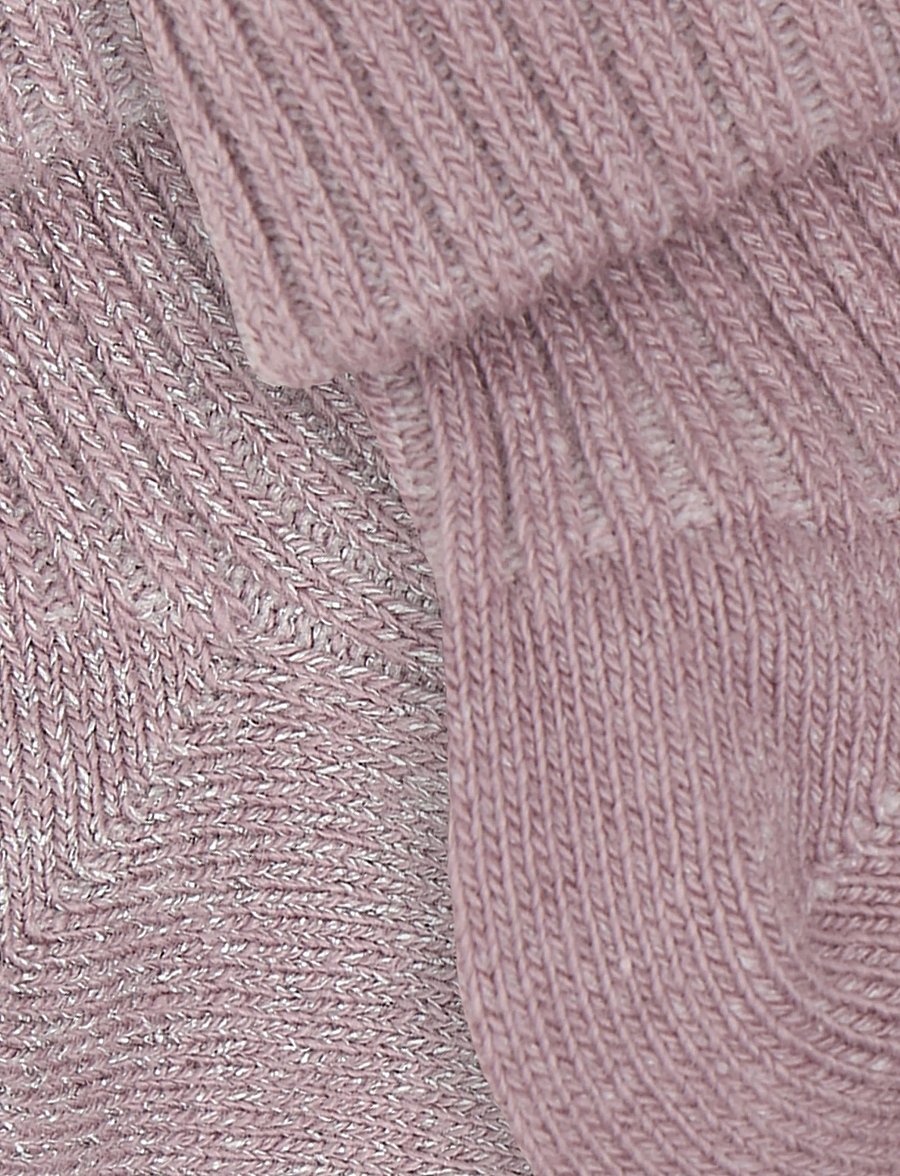 Minymo - Baby Rib Socks w.glit (2-pack) - baby-socken - elderberry - 3
