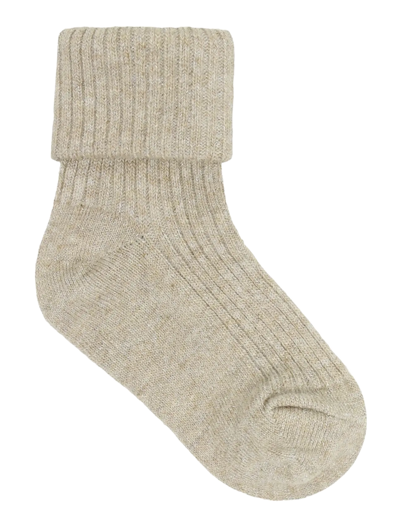 Minymo - Baby Rib Socks w.glit (2-pack) - baby-socken - silver mink - 1