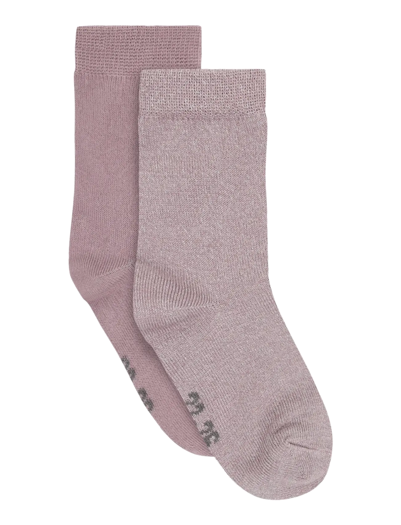 Minymo Ankle Socks w.glitter (2-pack) - Minymo - ELDERBERRY / purple