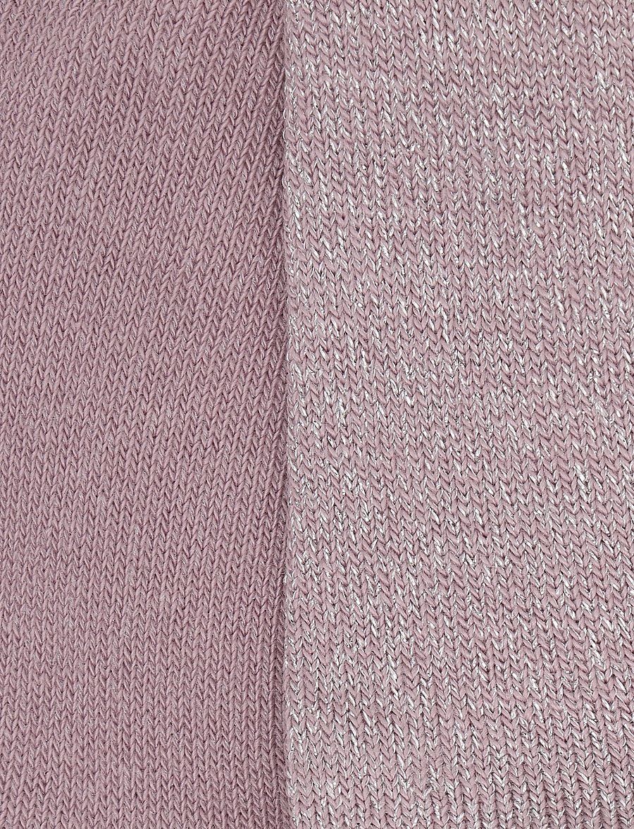 Minymo - Ankle Socks w.glitter (2-pack) - strümpfe - elderberry - 3