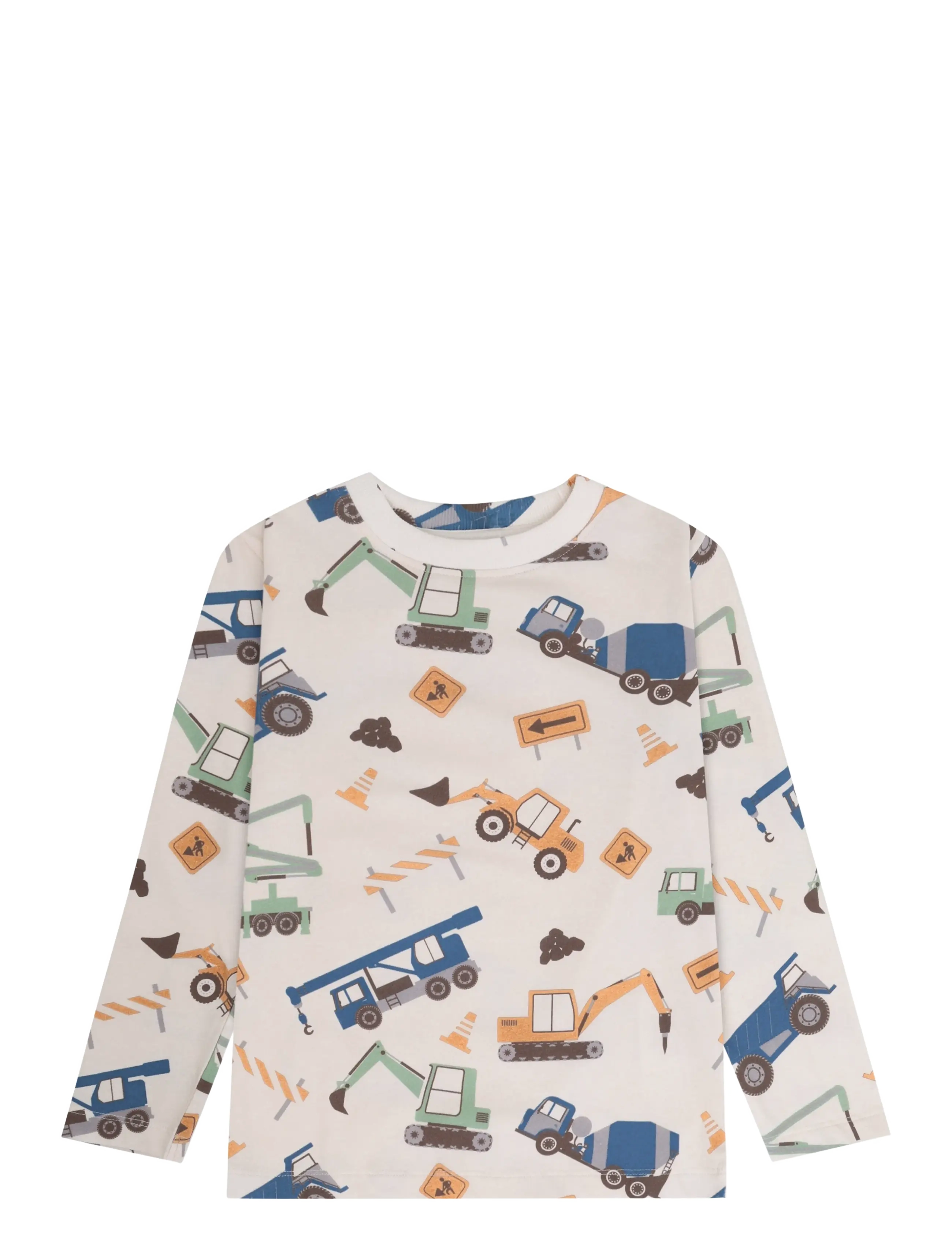 Minymo T-shirt LS AOP - Oberteile & T-Shirts - SEEDPEARL / cream