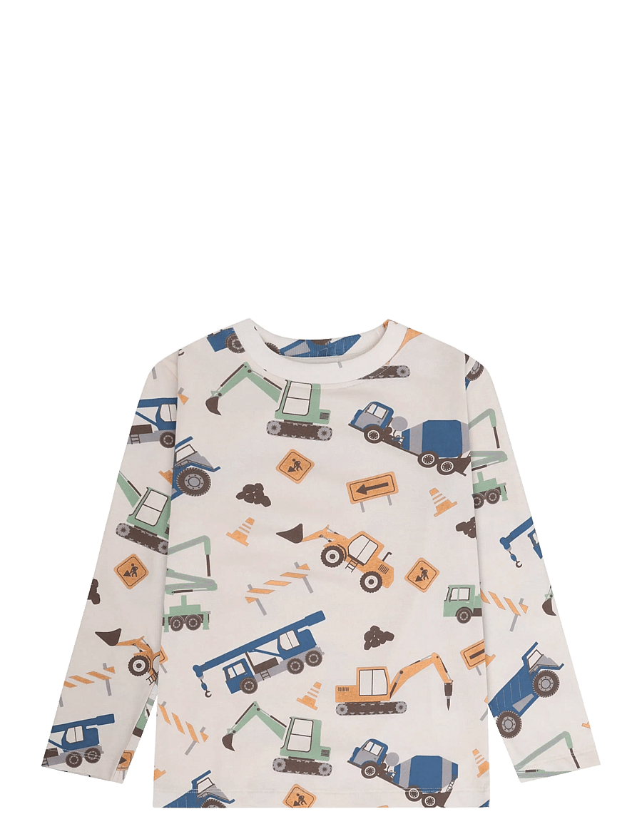 Minymo - T-shirt LS AOP - langärmelig - seedpearl - 0