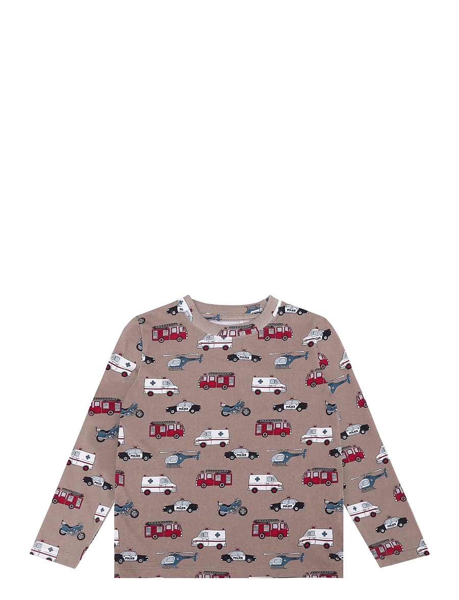 Minymo - T-shirt LS AOP - langärmelig - fungi - 0
