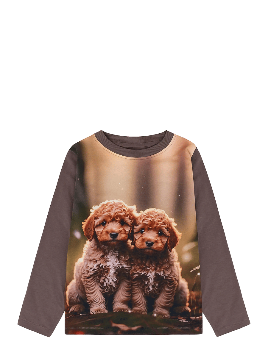 Minymo - T-shirt LS - langärmelig - plum truffle - 1
