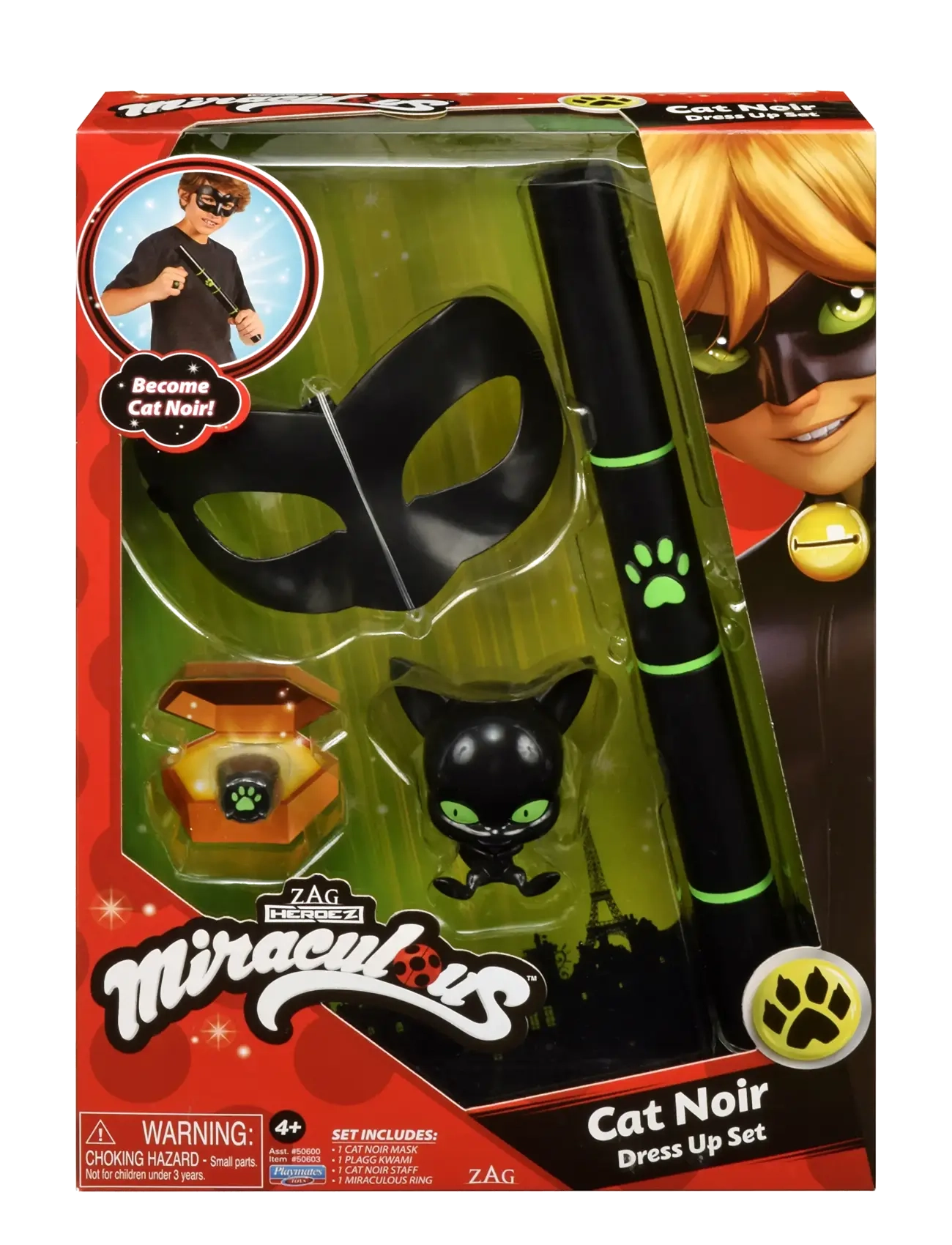 Miraculous Miraculous Role Play Set Cat Noir - Maskeraddräkter & Accessoarer - BLACK / black