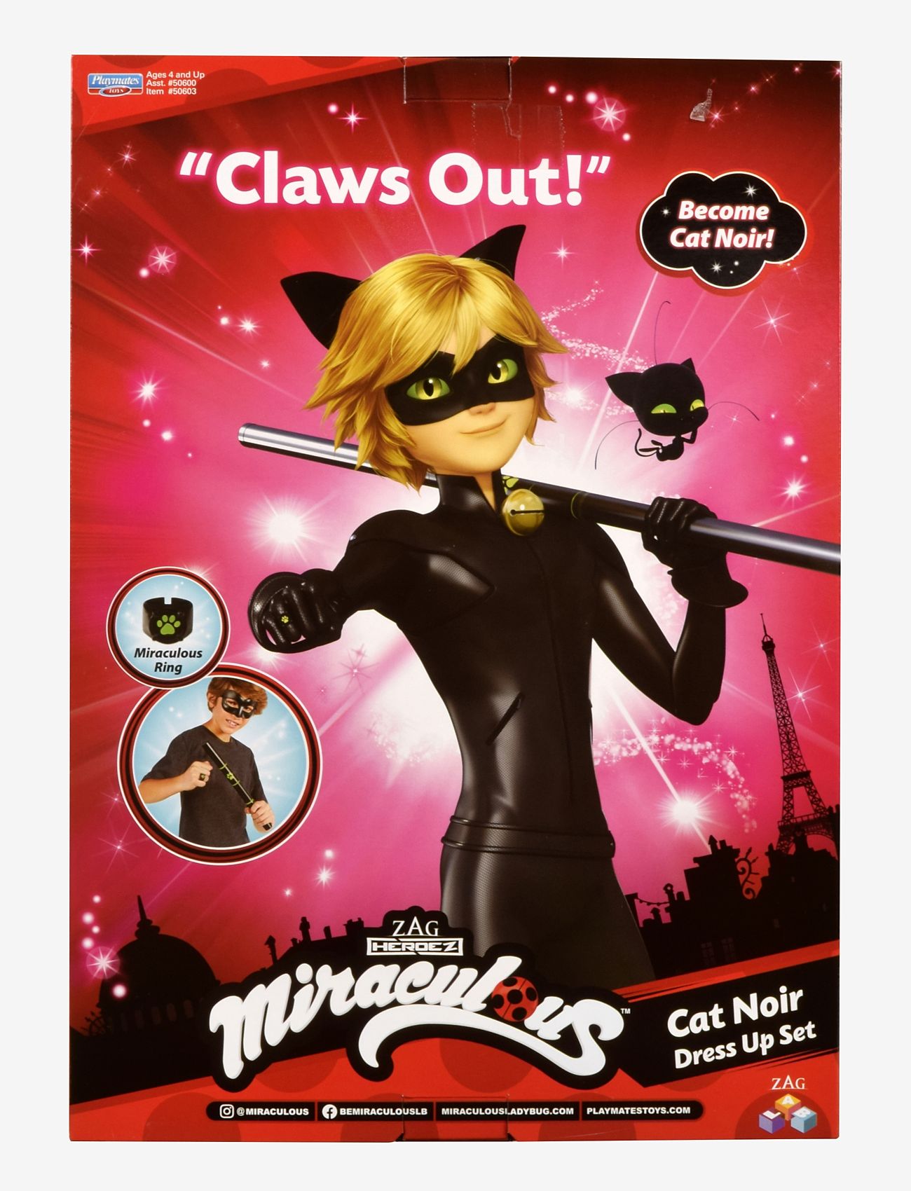Miraculous - Miraculous Role Play Set Cat Noir - maskeradtillbehör - black - 4