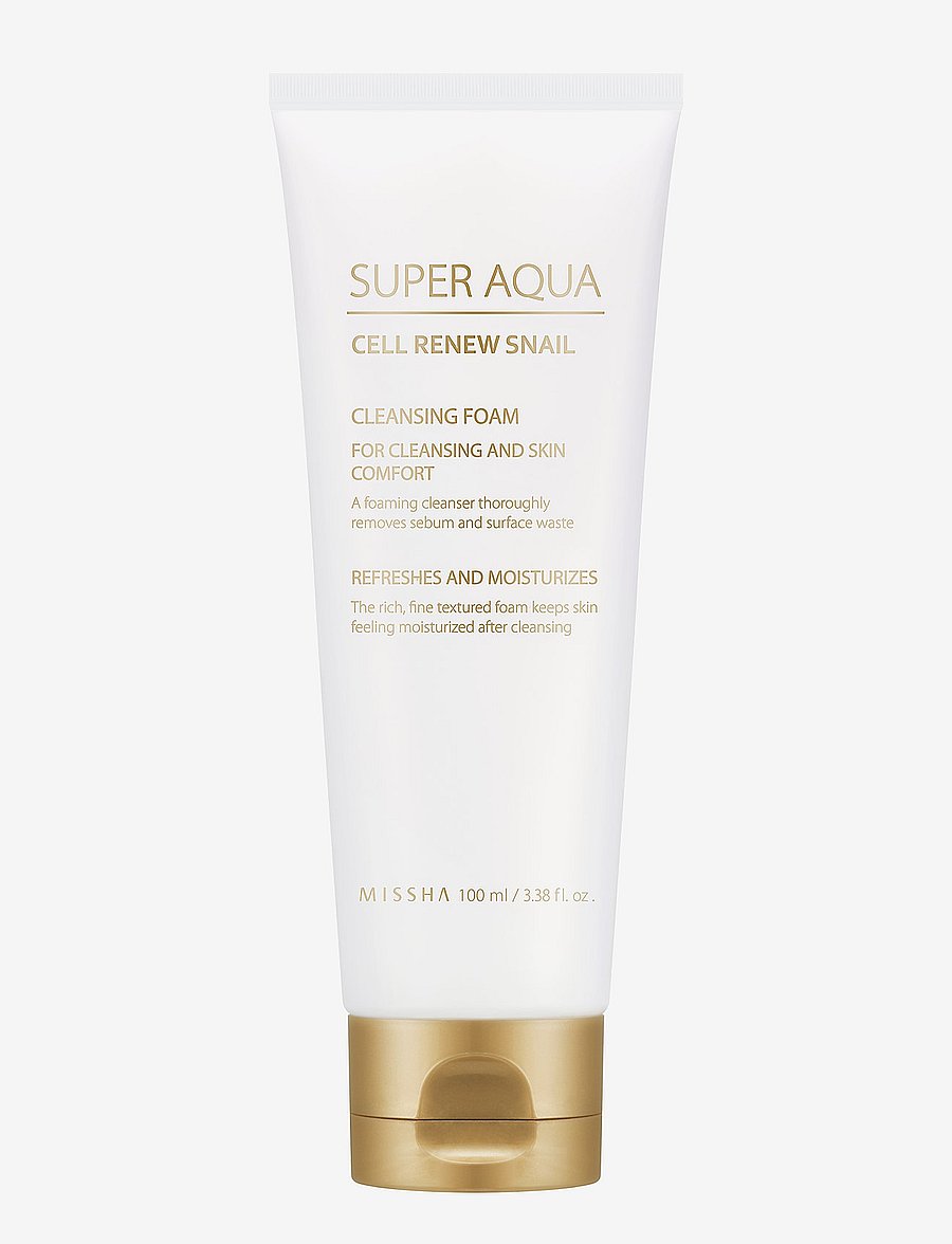 Missha - MISSHA Super Aqua Cell Renew Snail Cleansing Foam - rengöringsgel - clear - 0